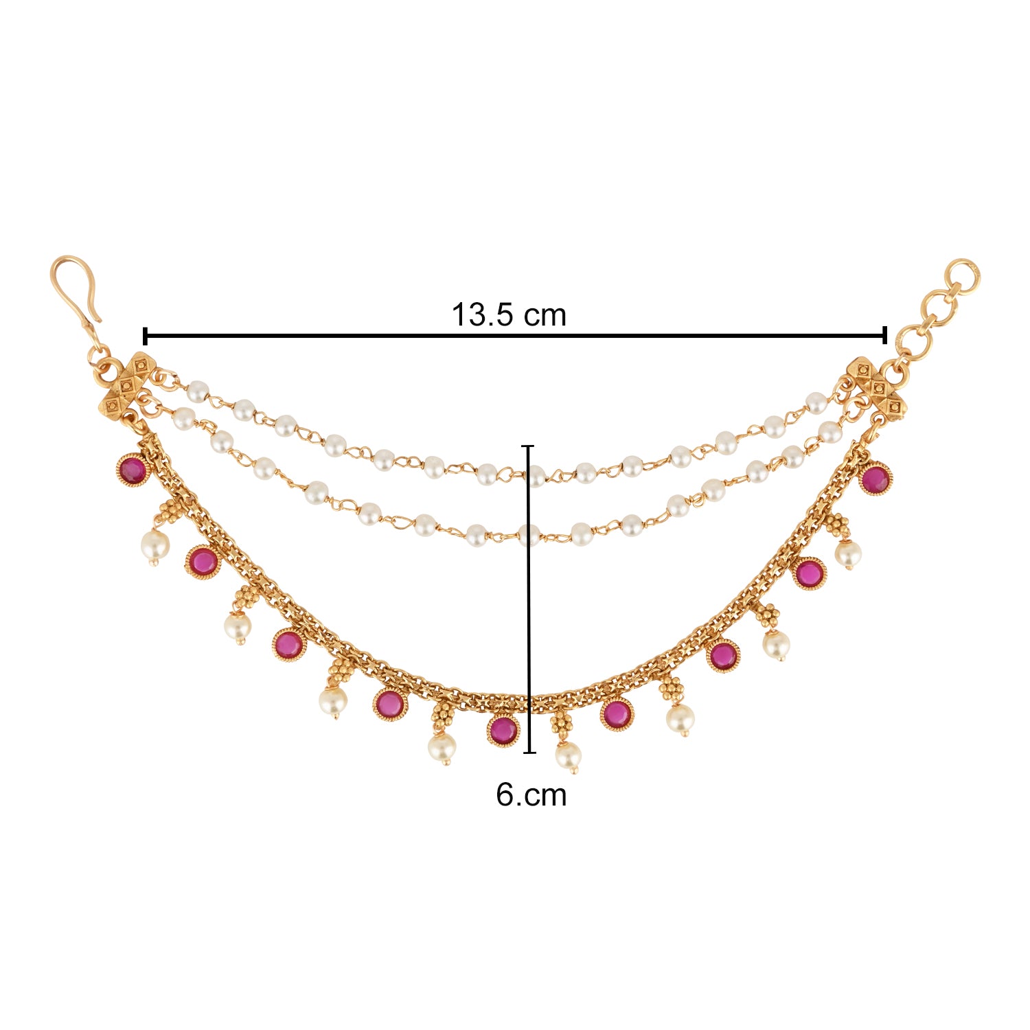 Kenisha Pink EarChain