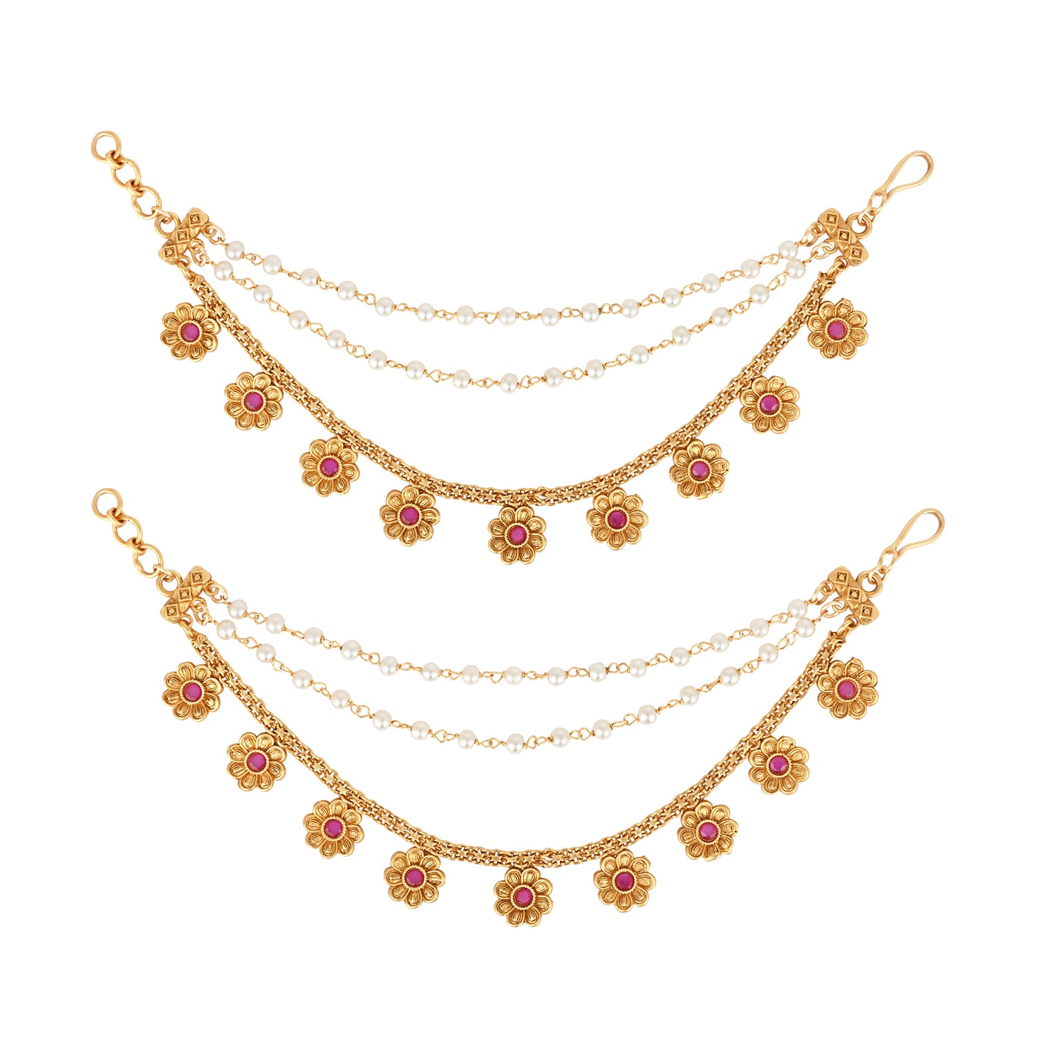 Kriva Pink EarChain