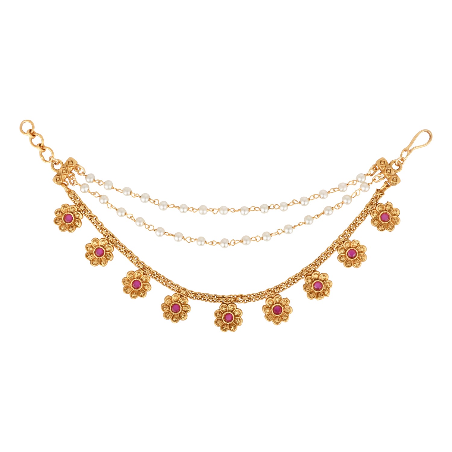 Kriva Pink EarChain