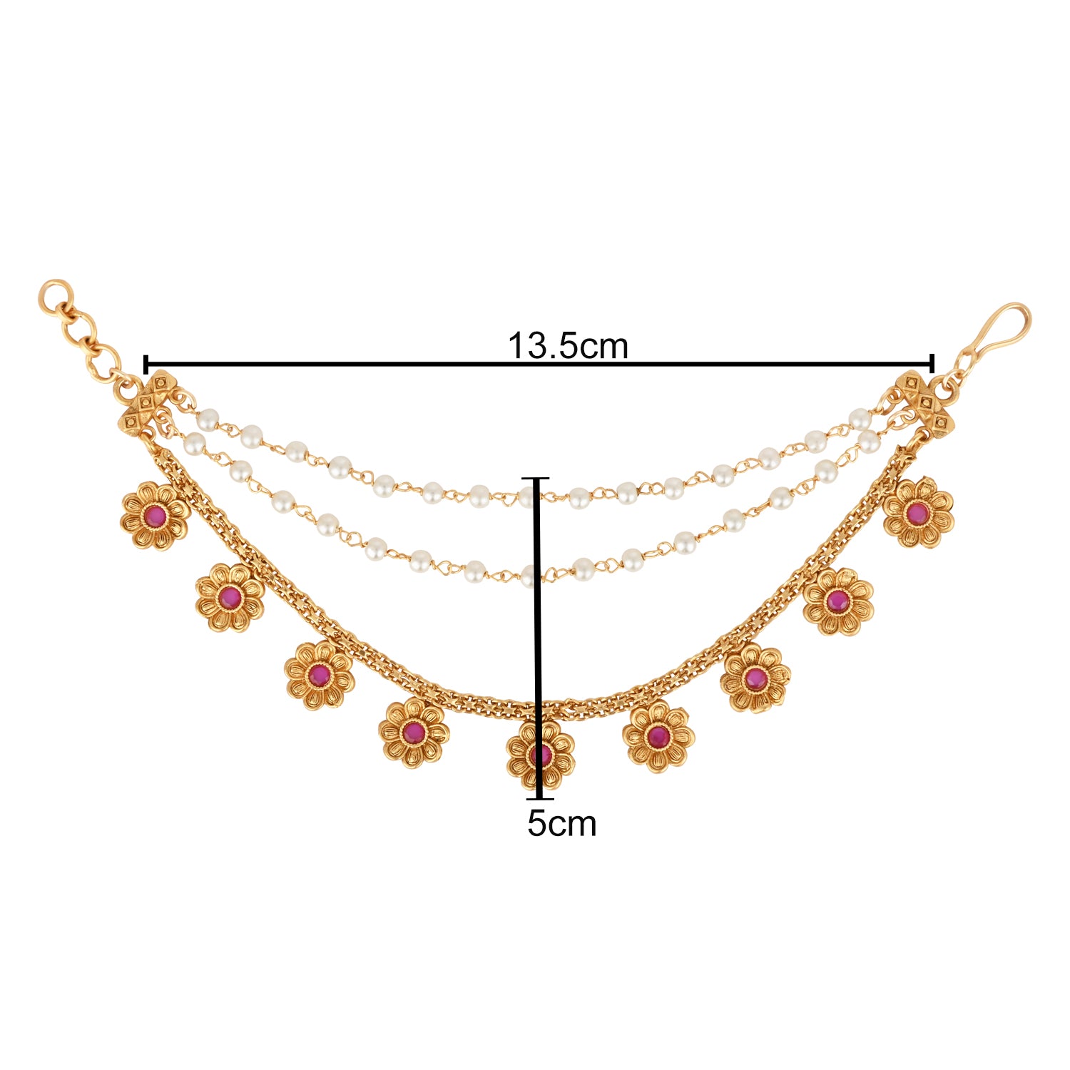 Kriva Pink EarChain