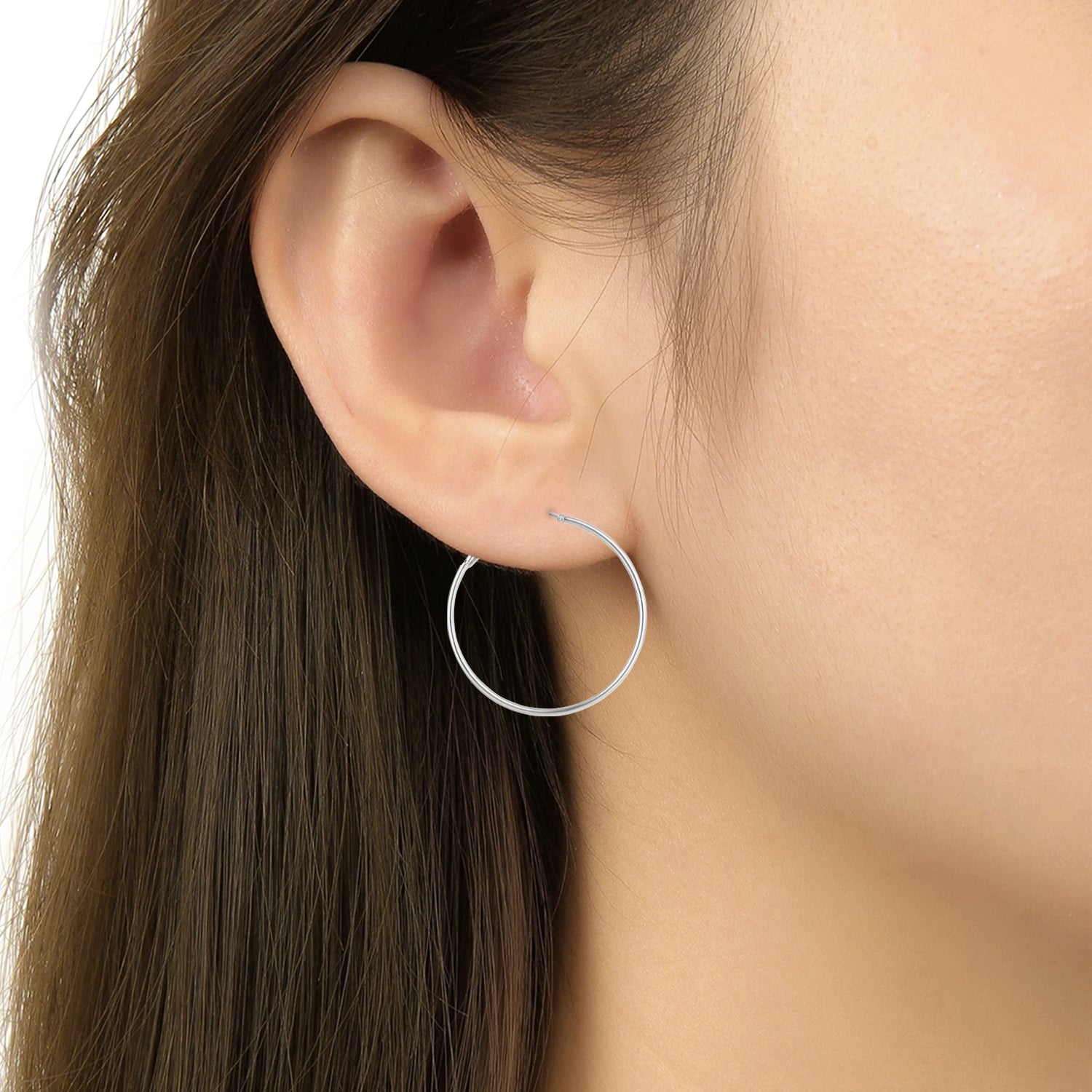 Sheya Silver Hoops
