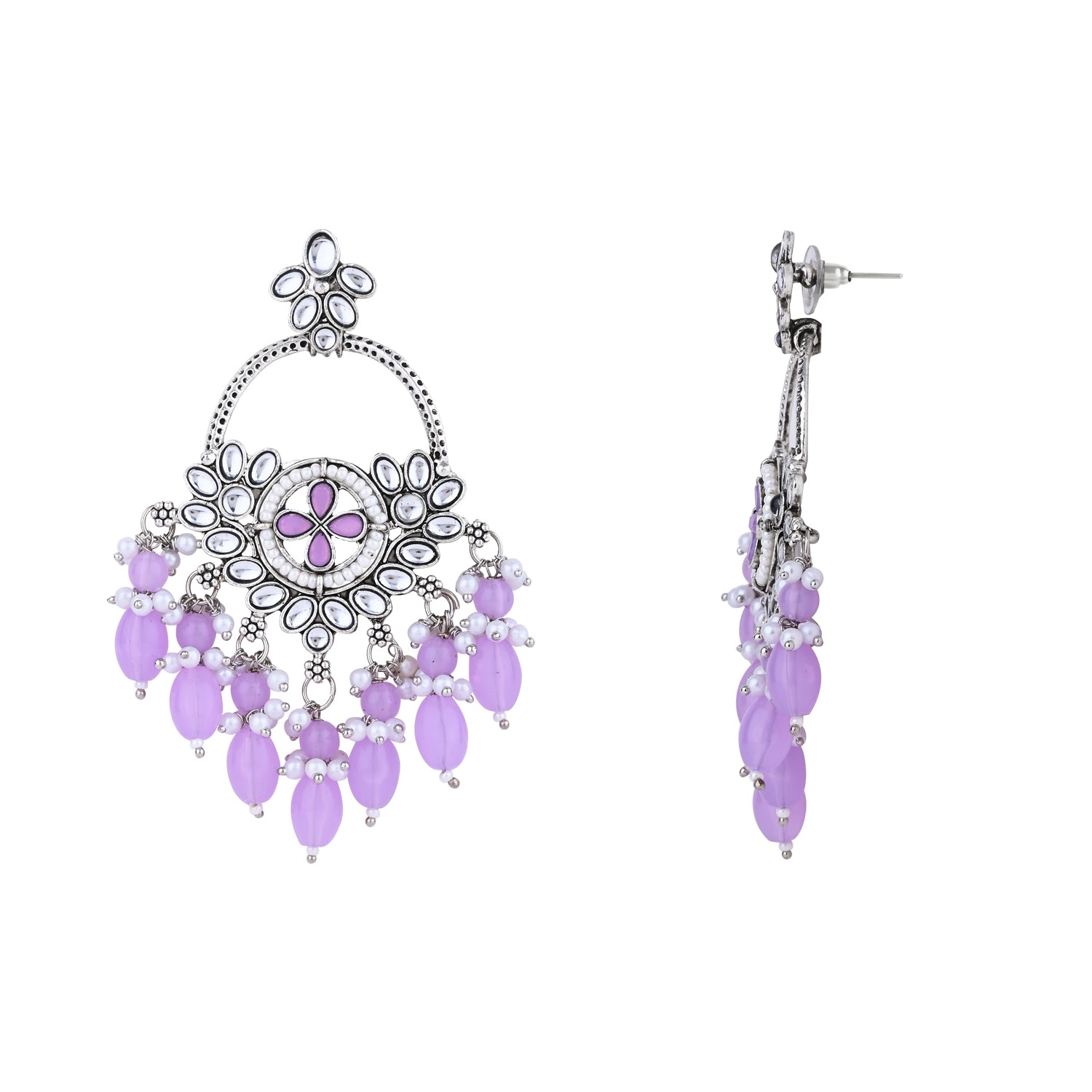 Lyla Silver Purple Earrings