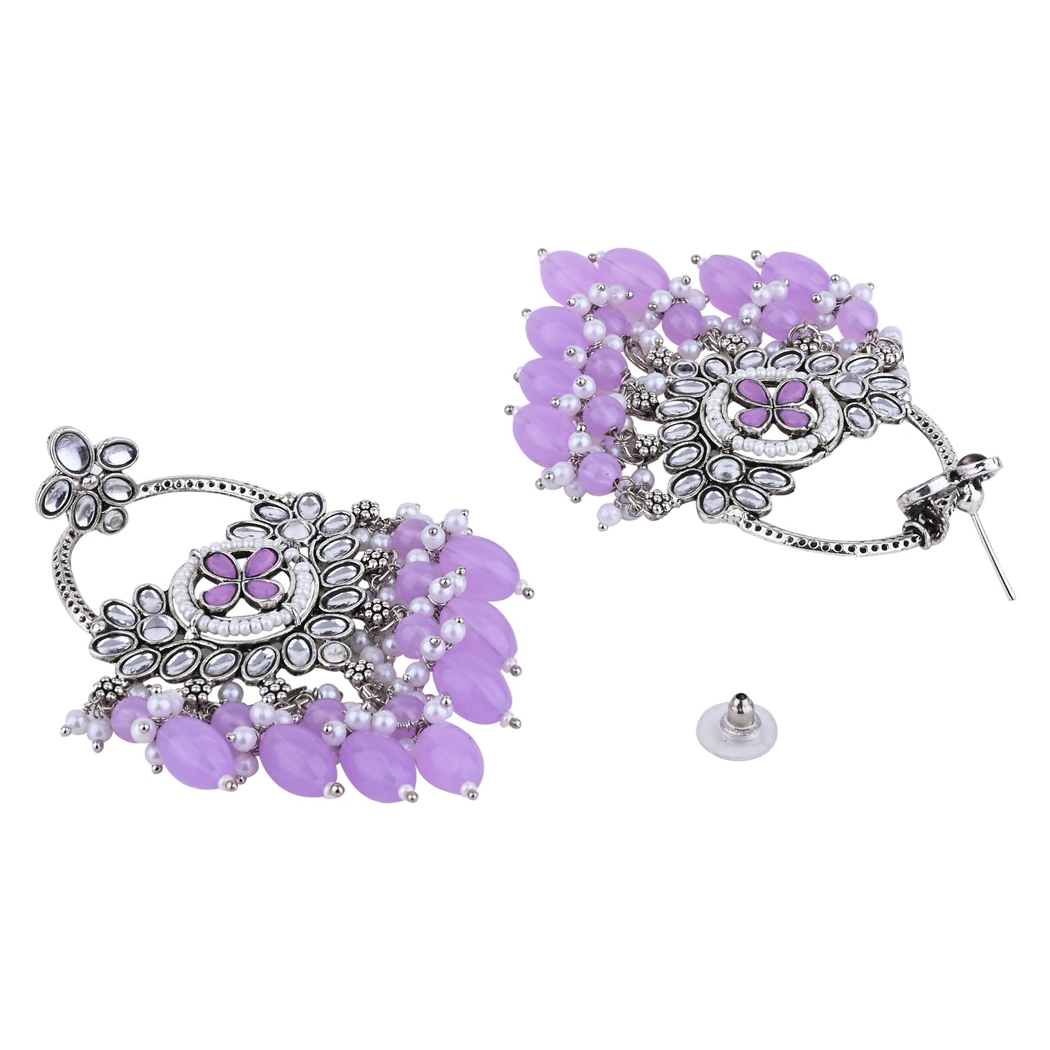 Lyla Silver Purple Earrings