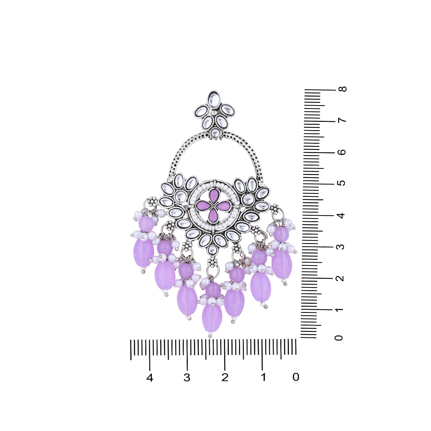 Lyla Silver Purple Earrings