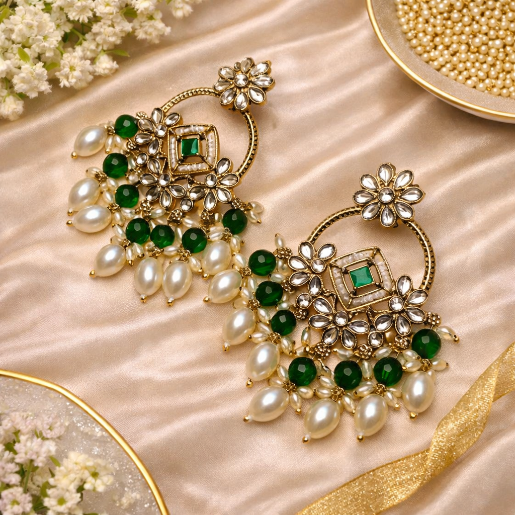 Jeel Green Earrings