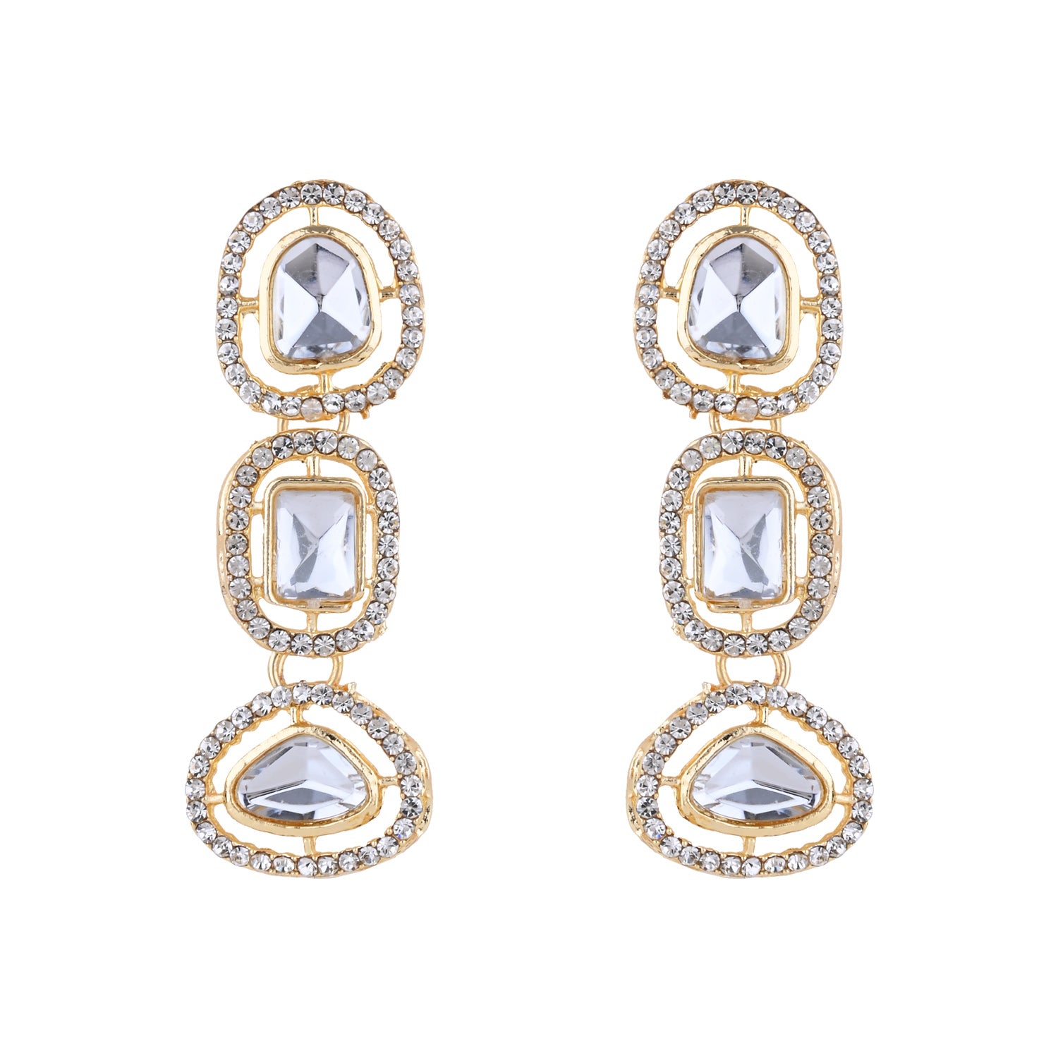 Yatika White Earrings