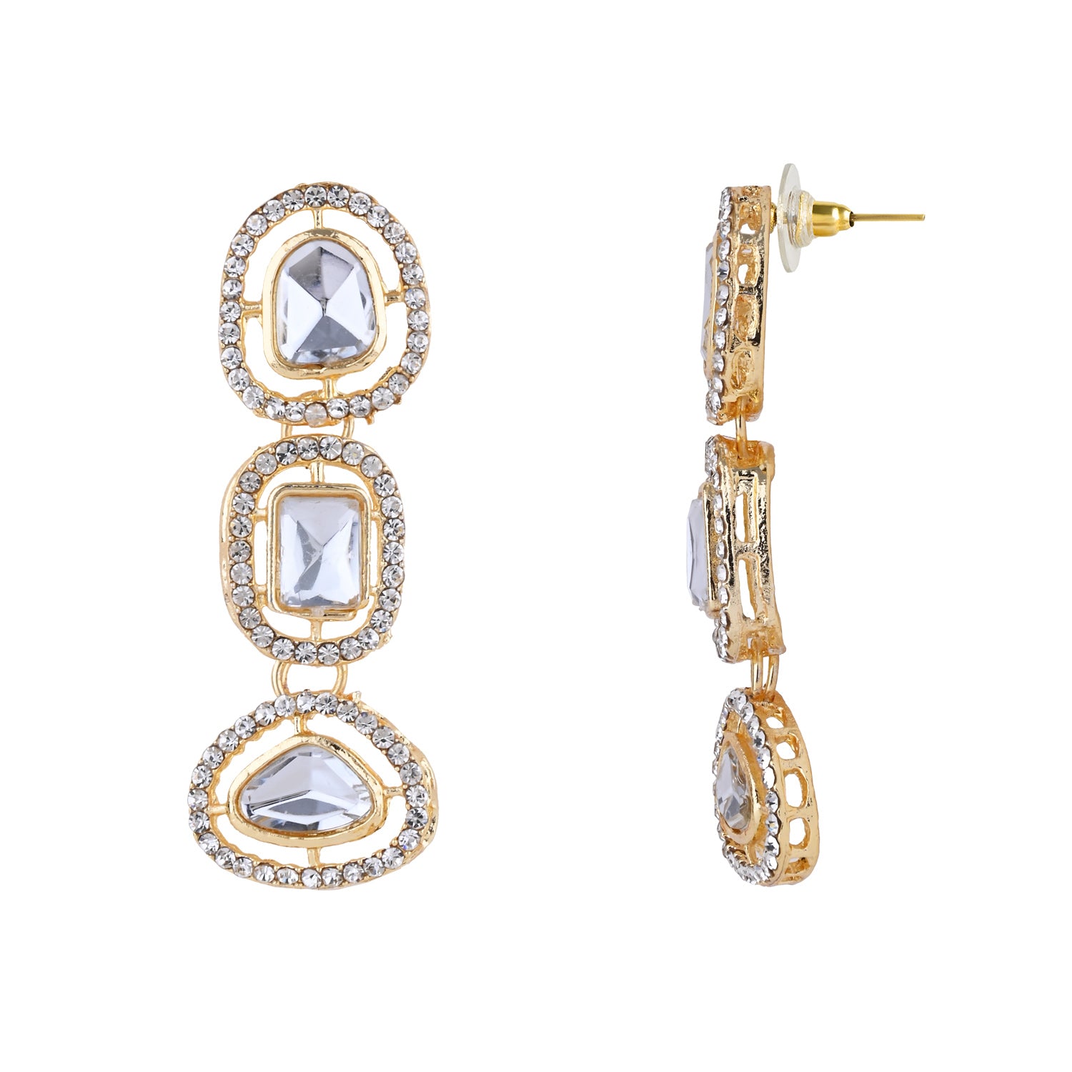 Yatika White Earrings