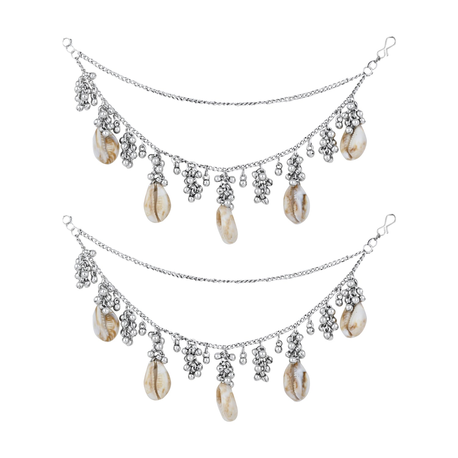 Shanka Oxidised Earchain