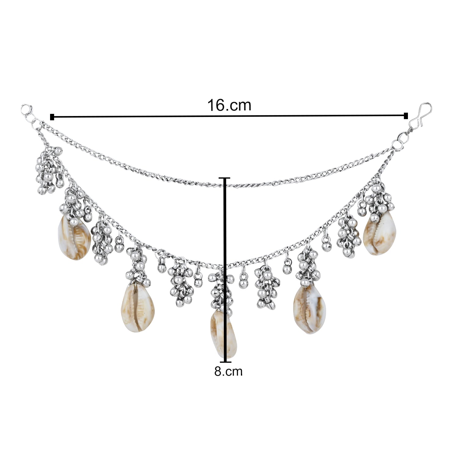 Shanka Oxidised Earchain