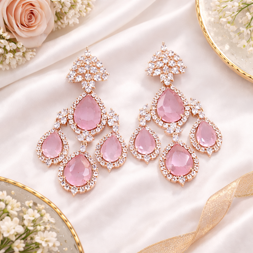 Shyla RoseGold Pink Earrings