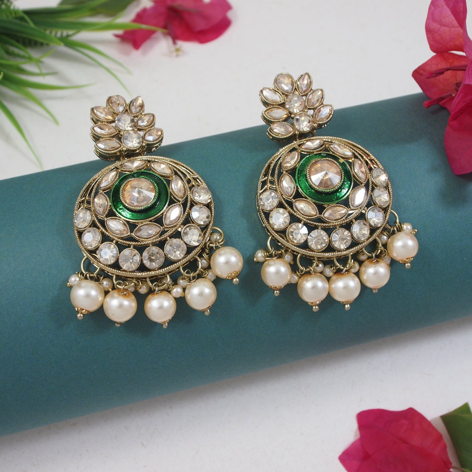 Aadriti White Earrings
