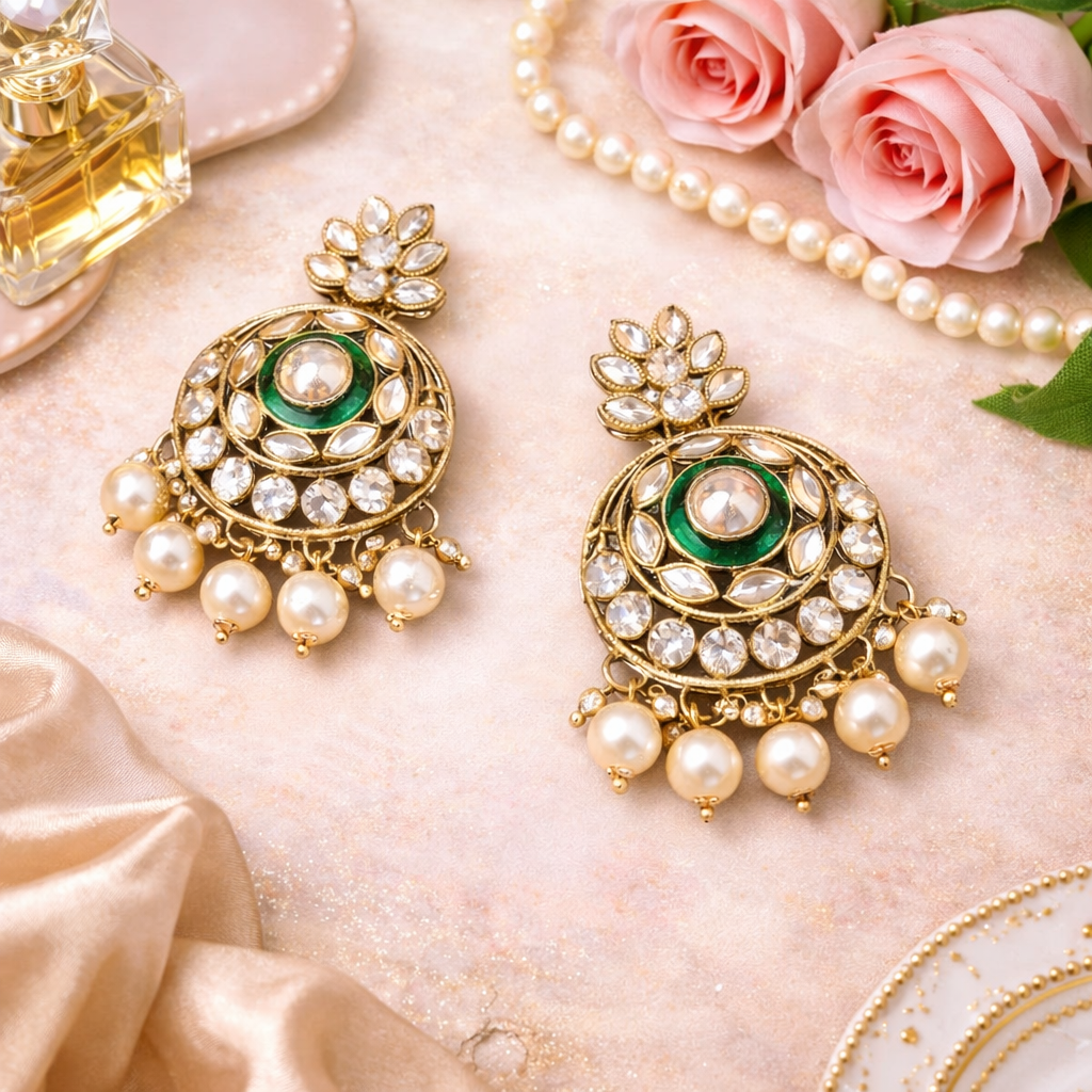 Aadriti White Earrings