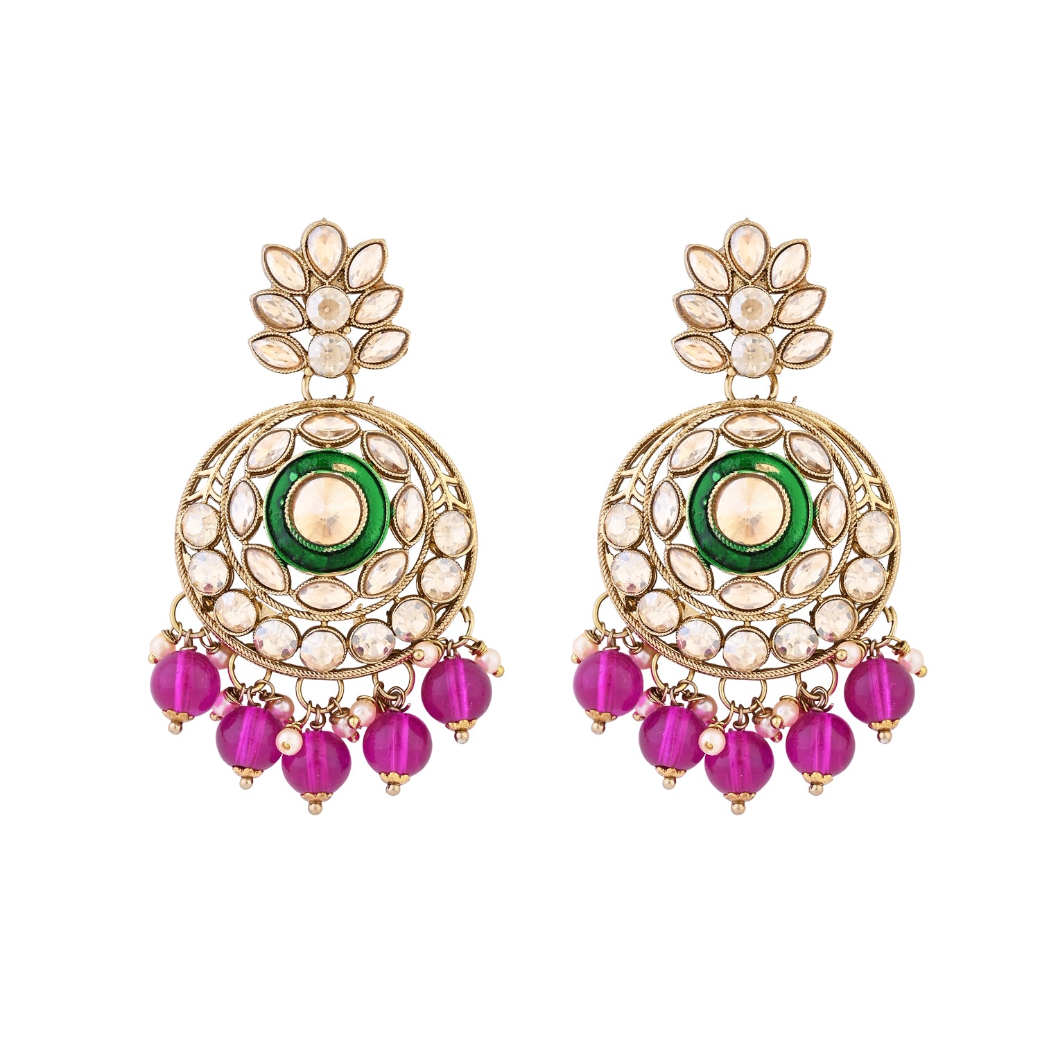 Aadriti Wine Earrings