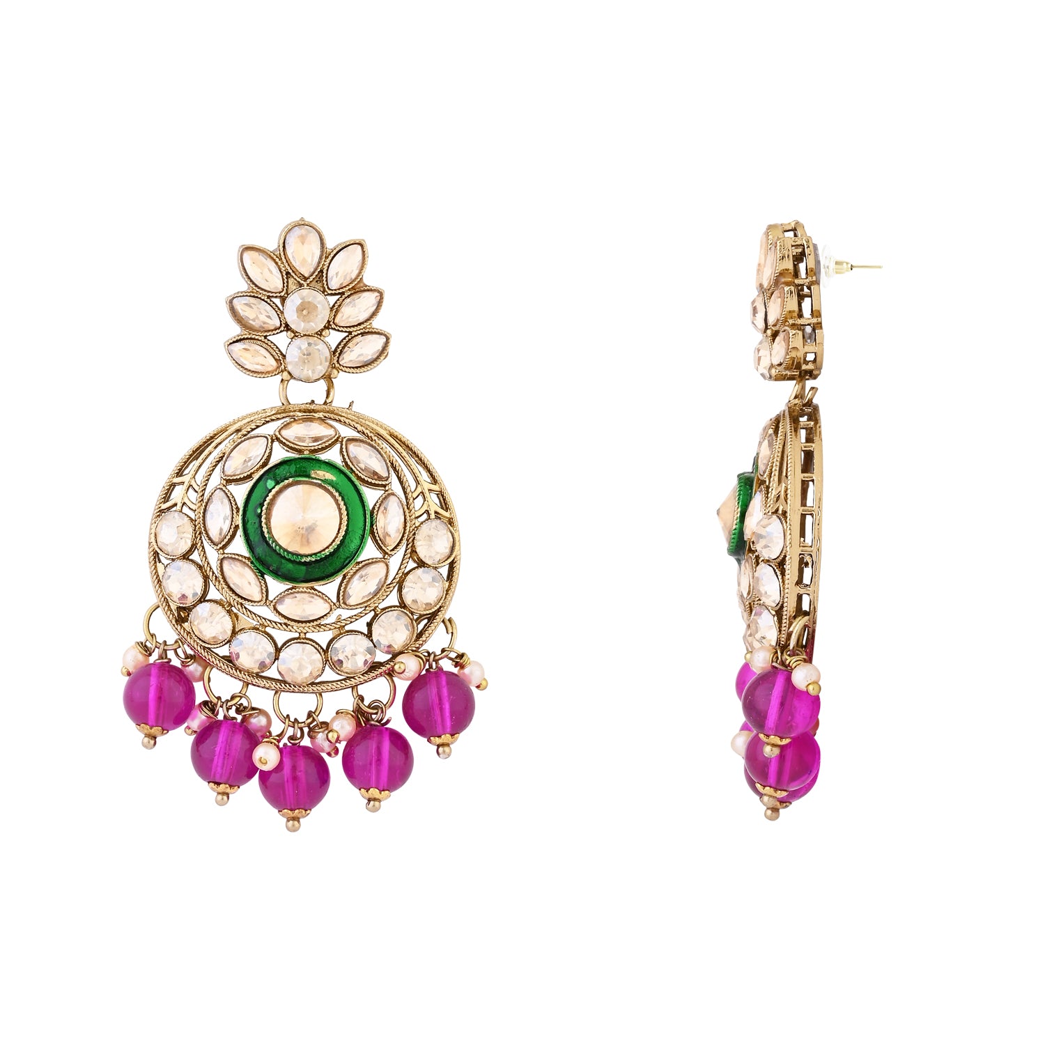 Aadriti Wine Earrings