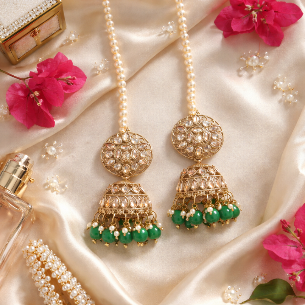 Vaishali Green Earrings