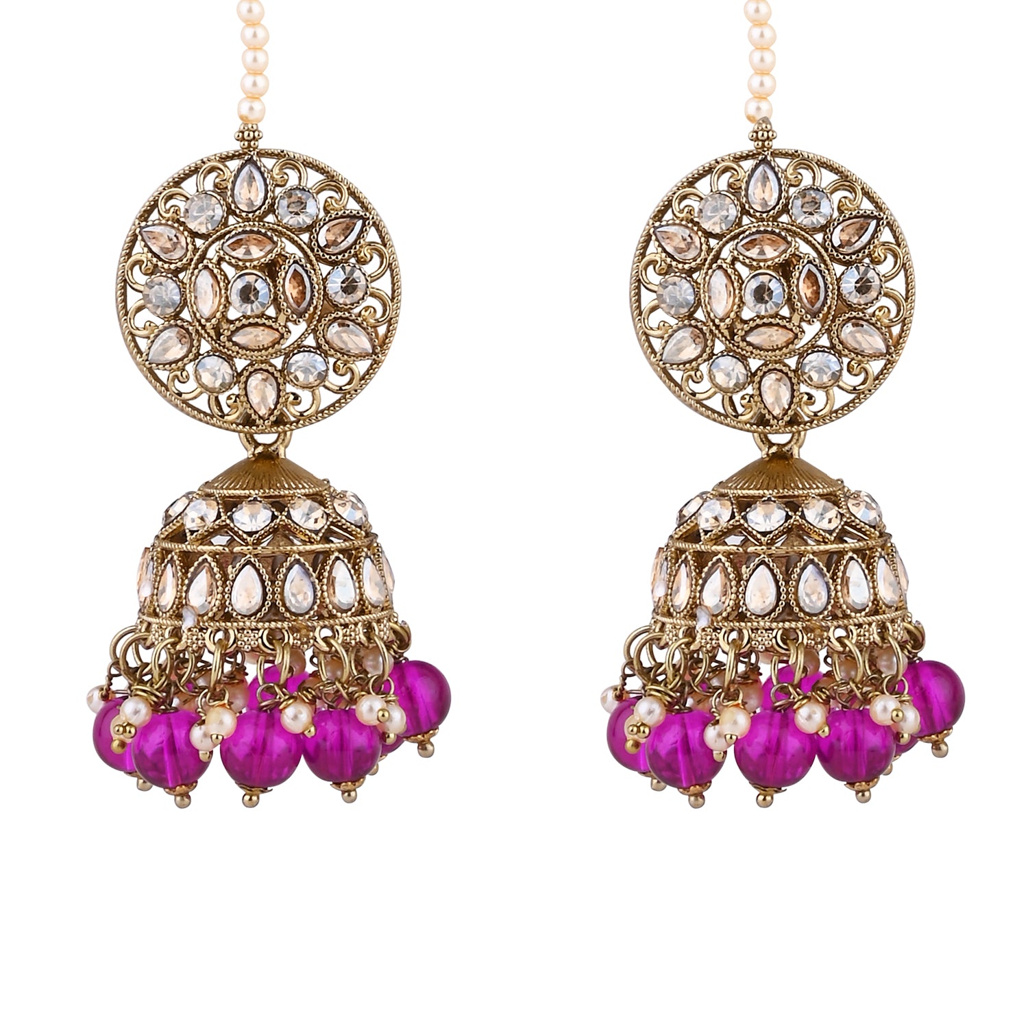 Vaishali Purple Earrings