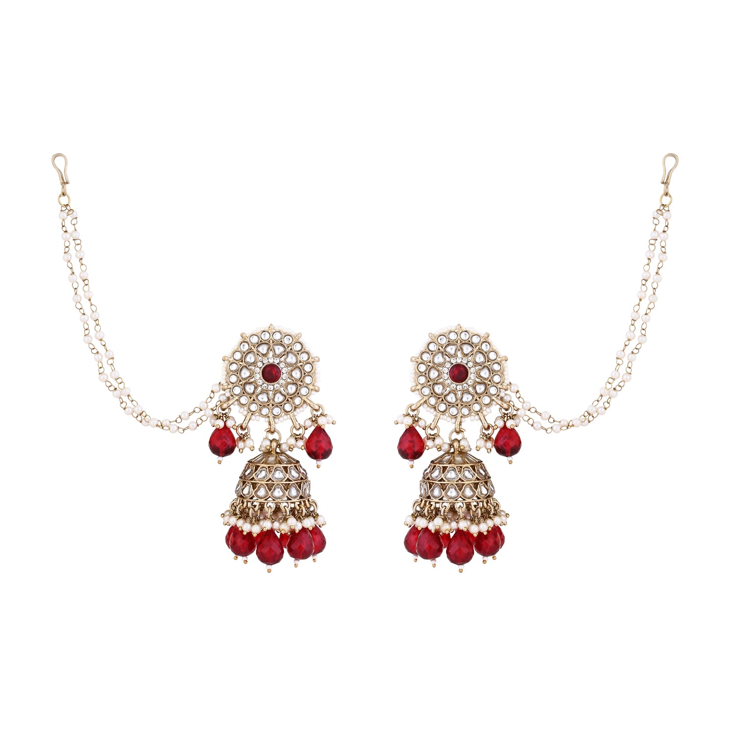 Rahi Maroon Earrings