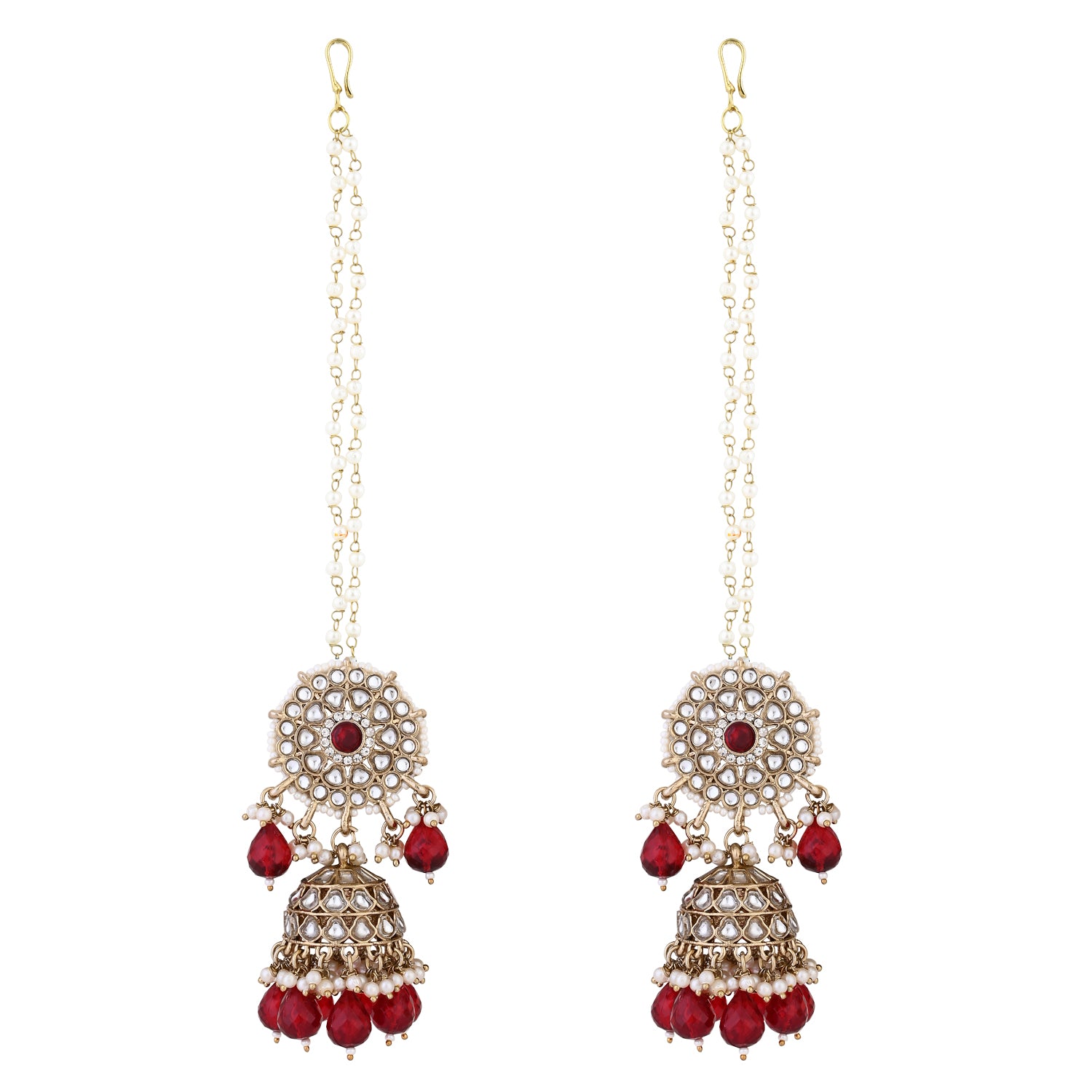 Rahi Maroon Earrings