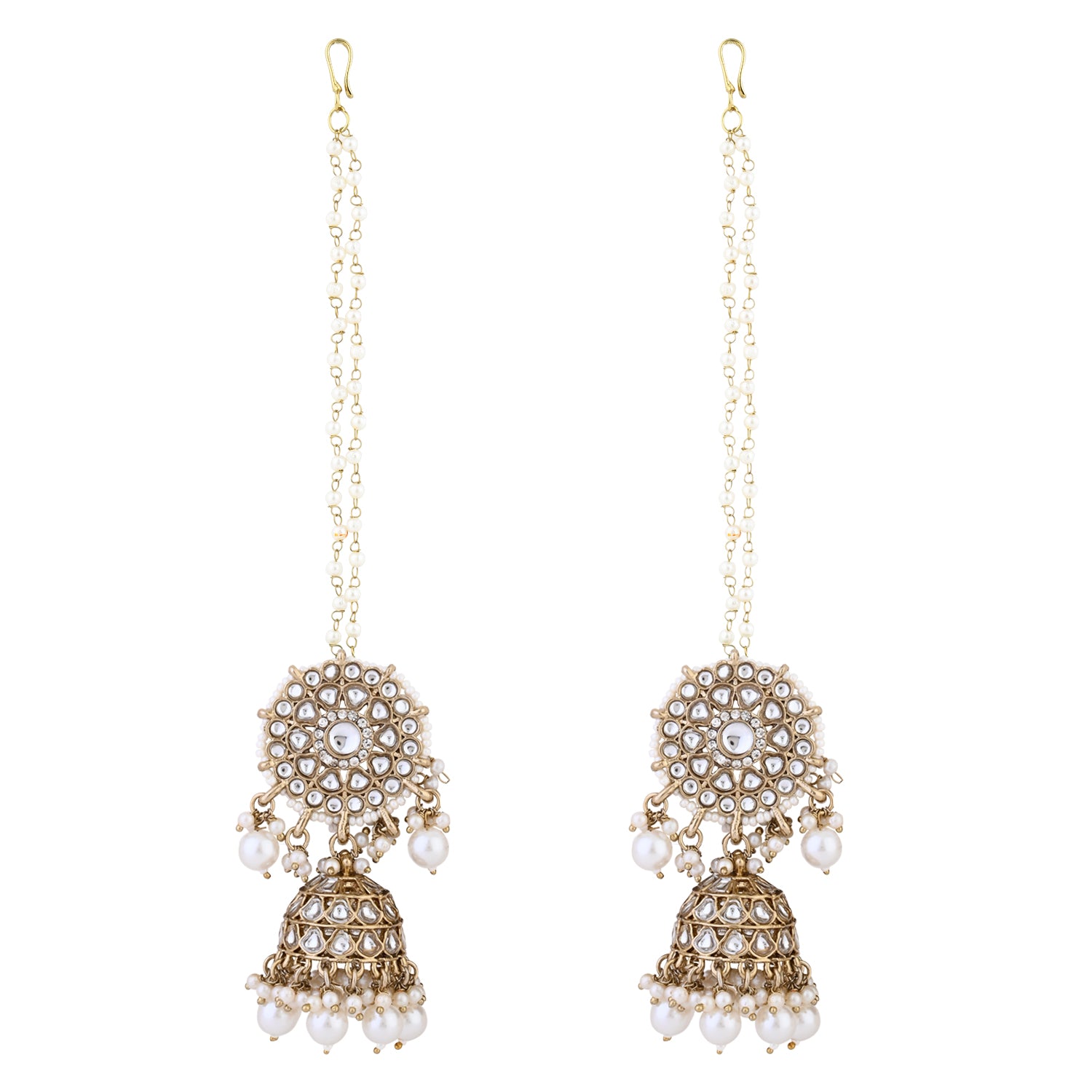 Rahi White Earrings