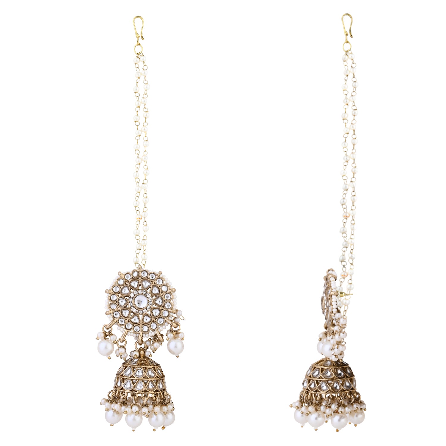 Rahi White Earrings