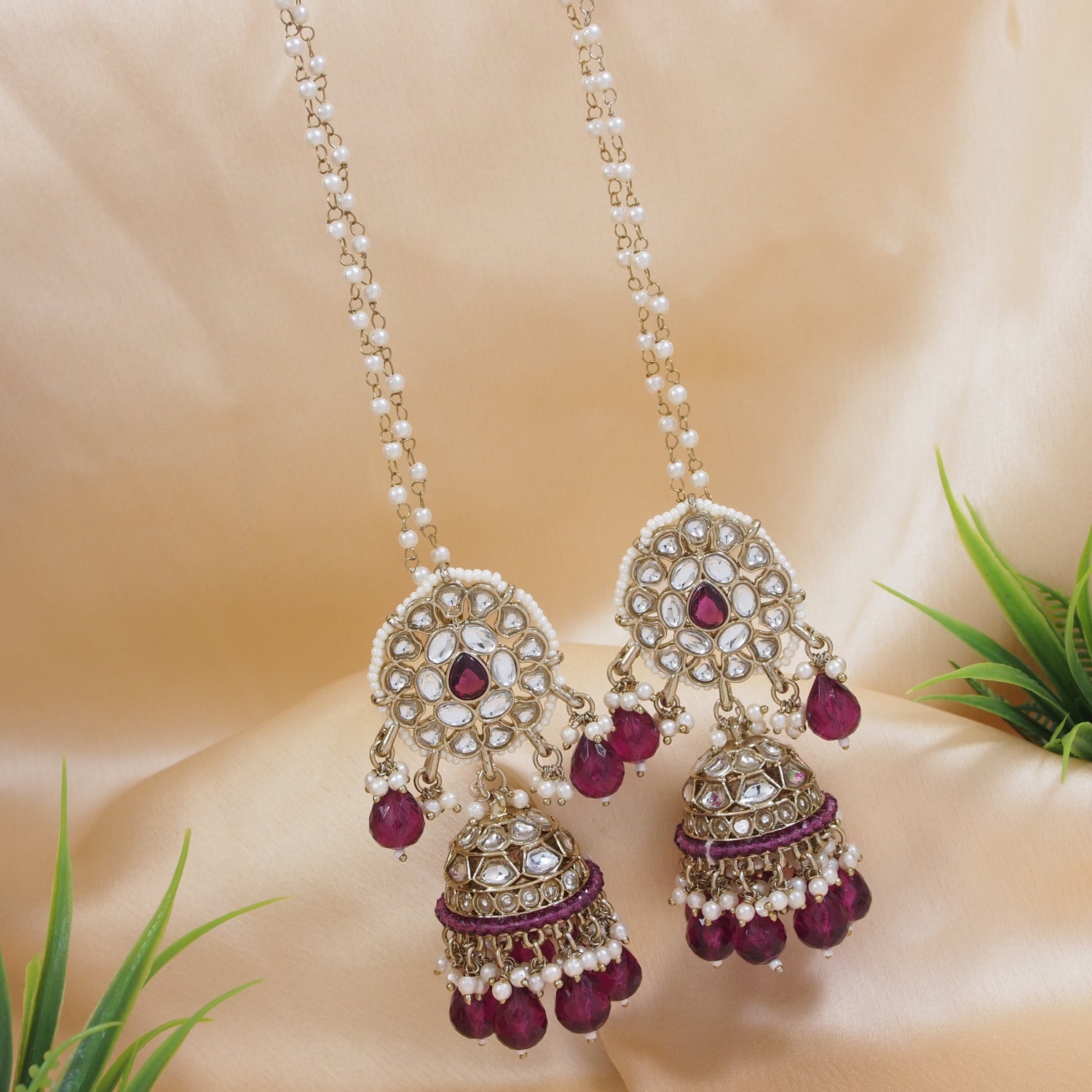 Aasha Wine Earrings