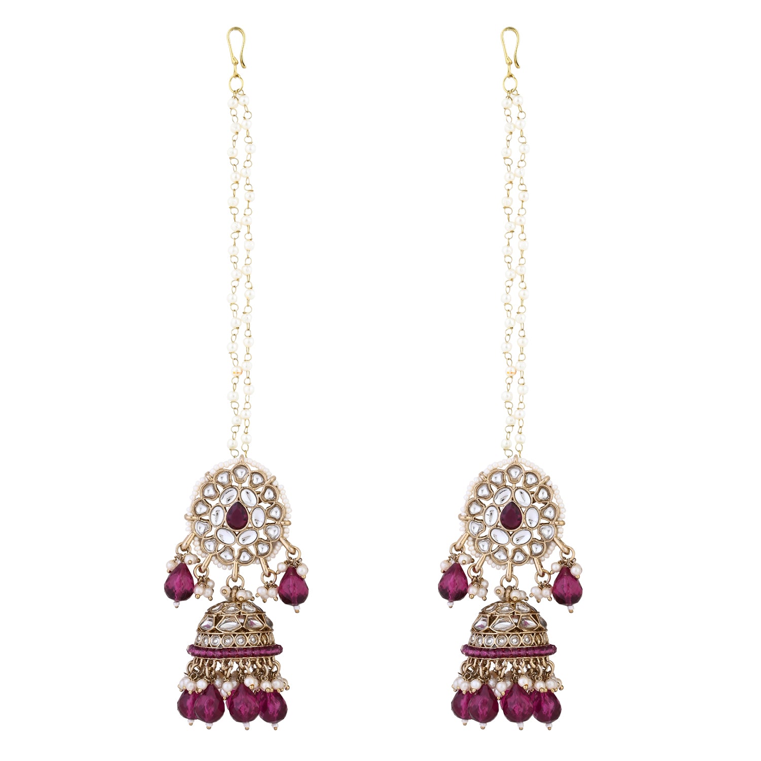 Aasha Wine Earrings