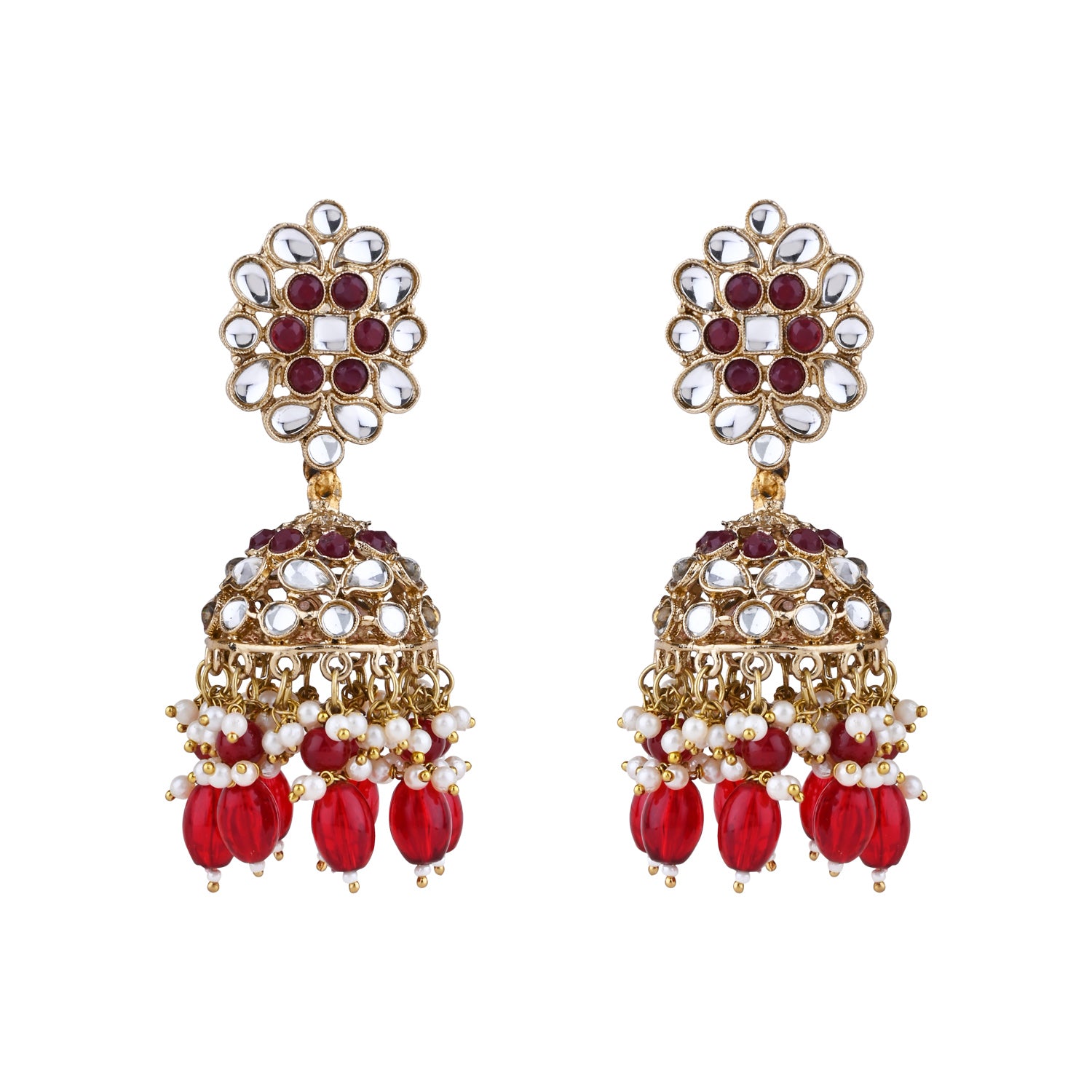 Akshi Maroon Earrings