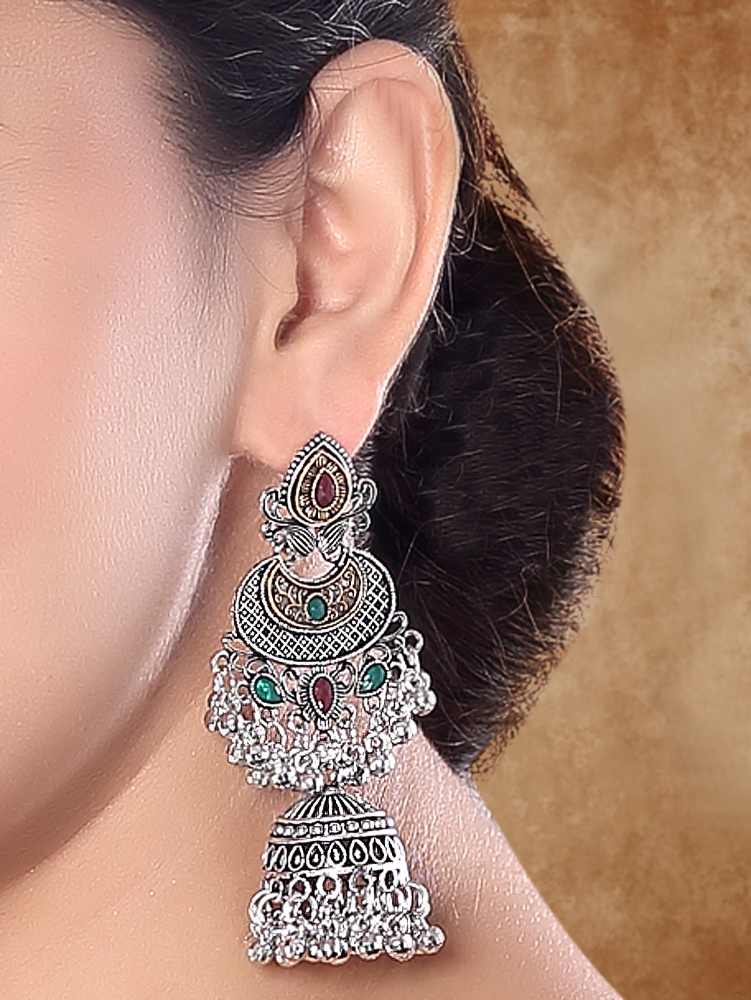 Vira Oxidised Earrings