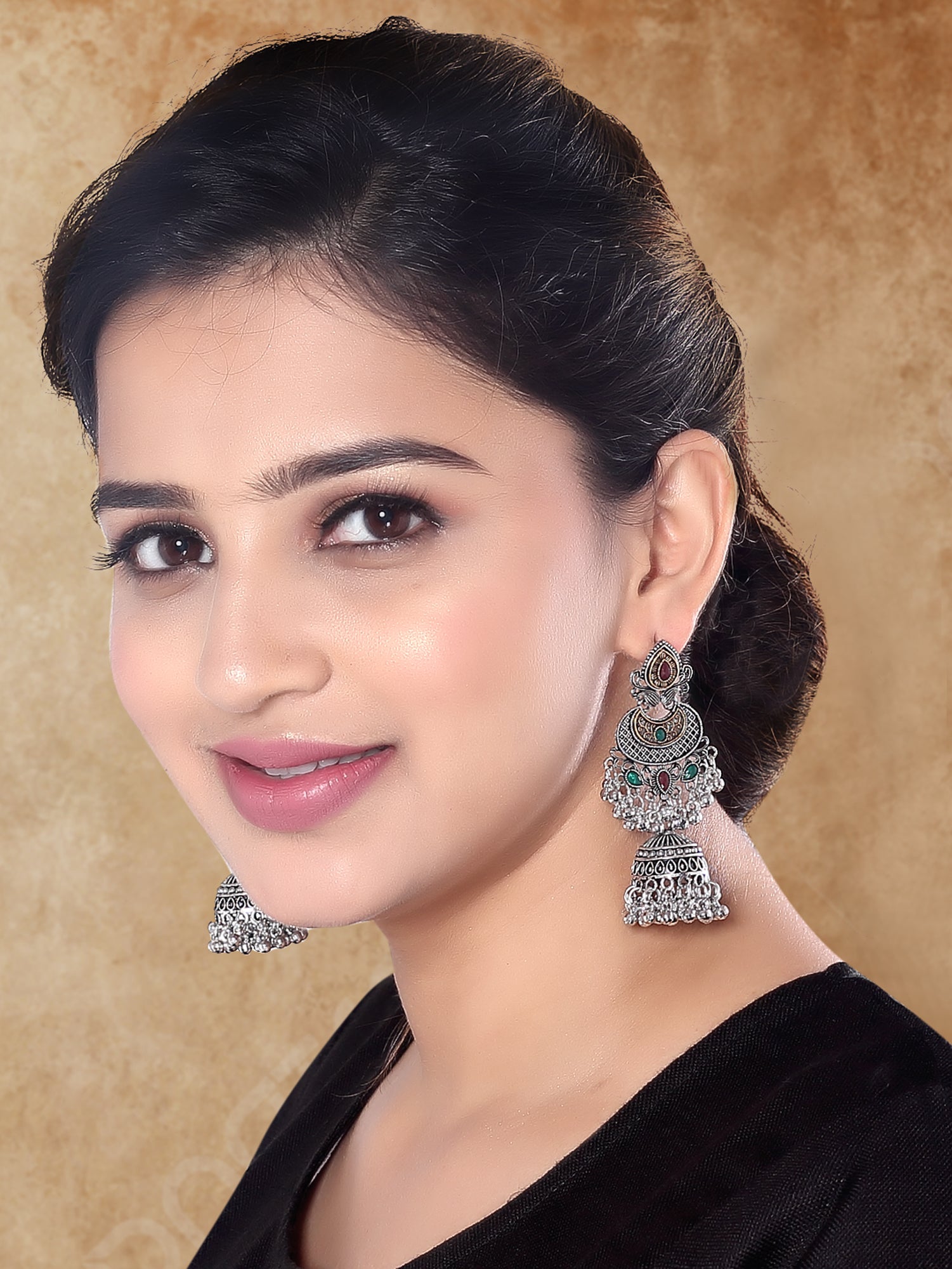 Vira Oxidised Earrings