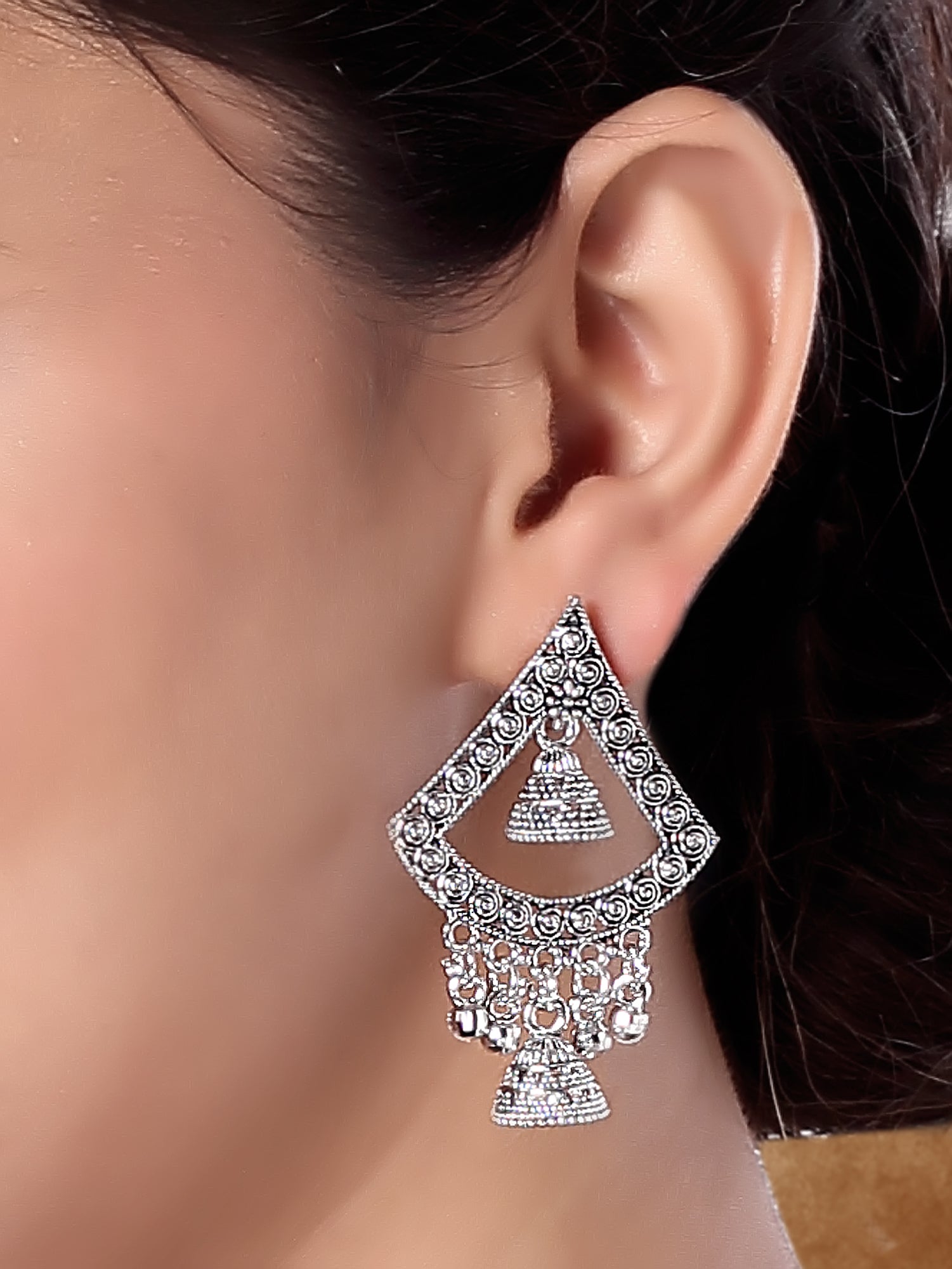 Shyana Oxidised Earrings