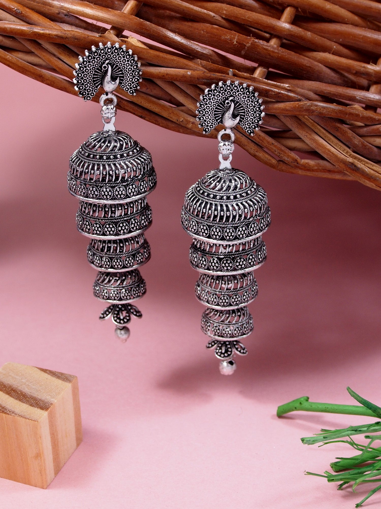 Rasvika Oxidised Earrings