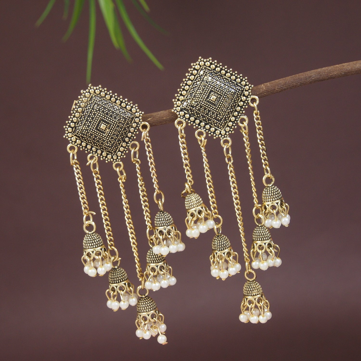 (Pack of 2) Gold Plated Earrings