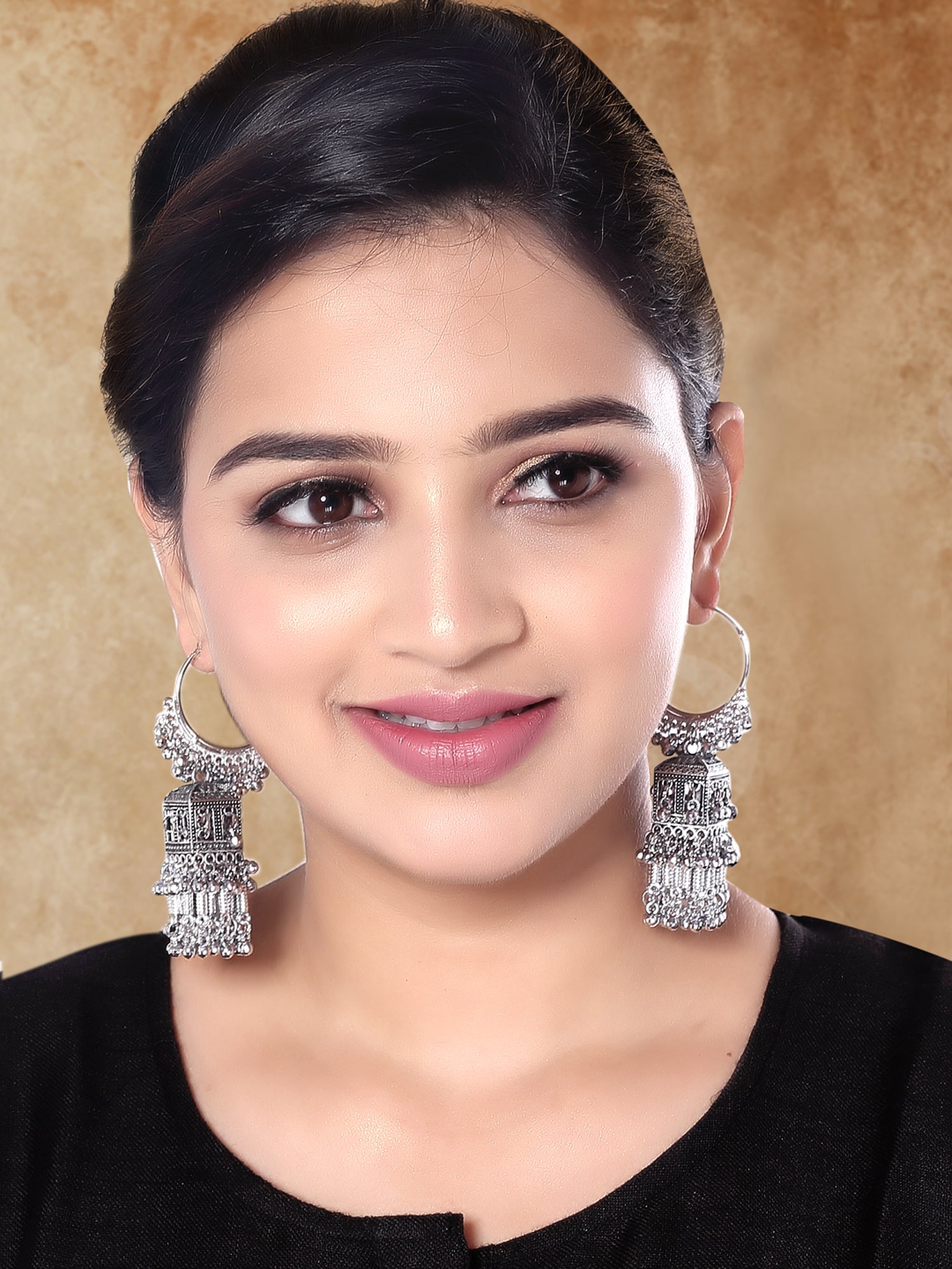 Manjari Oxidised Earrings