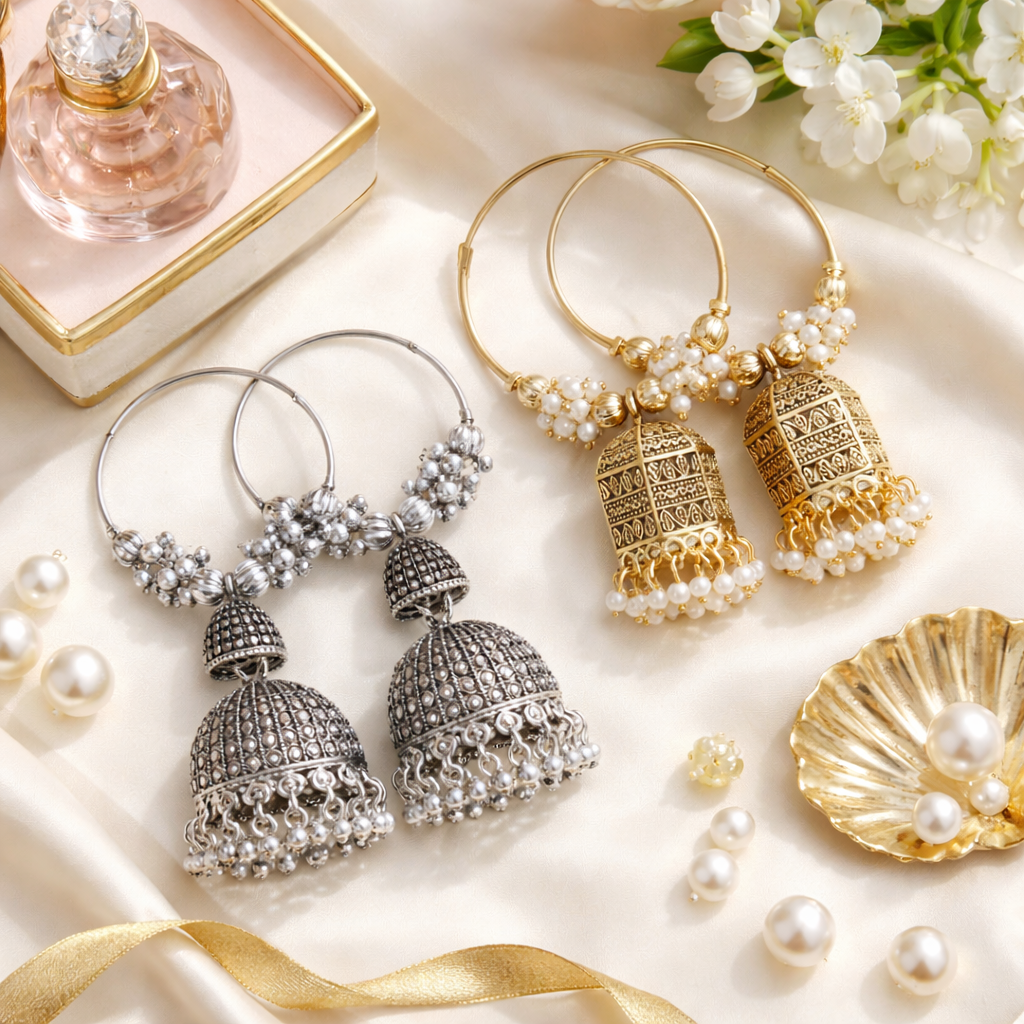 (Pack of 2) Jhumki Earrings