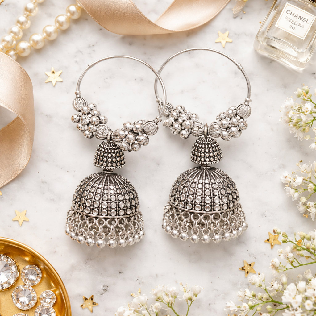 Chitrita Oxidised Earrings