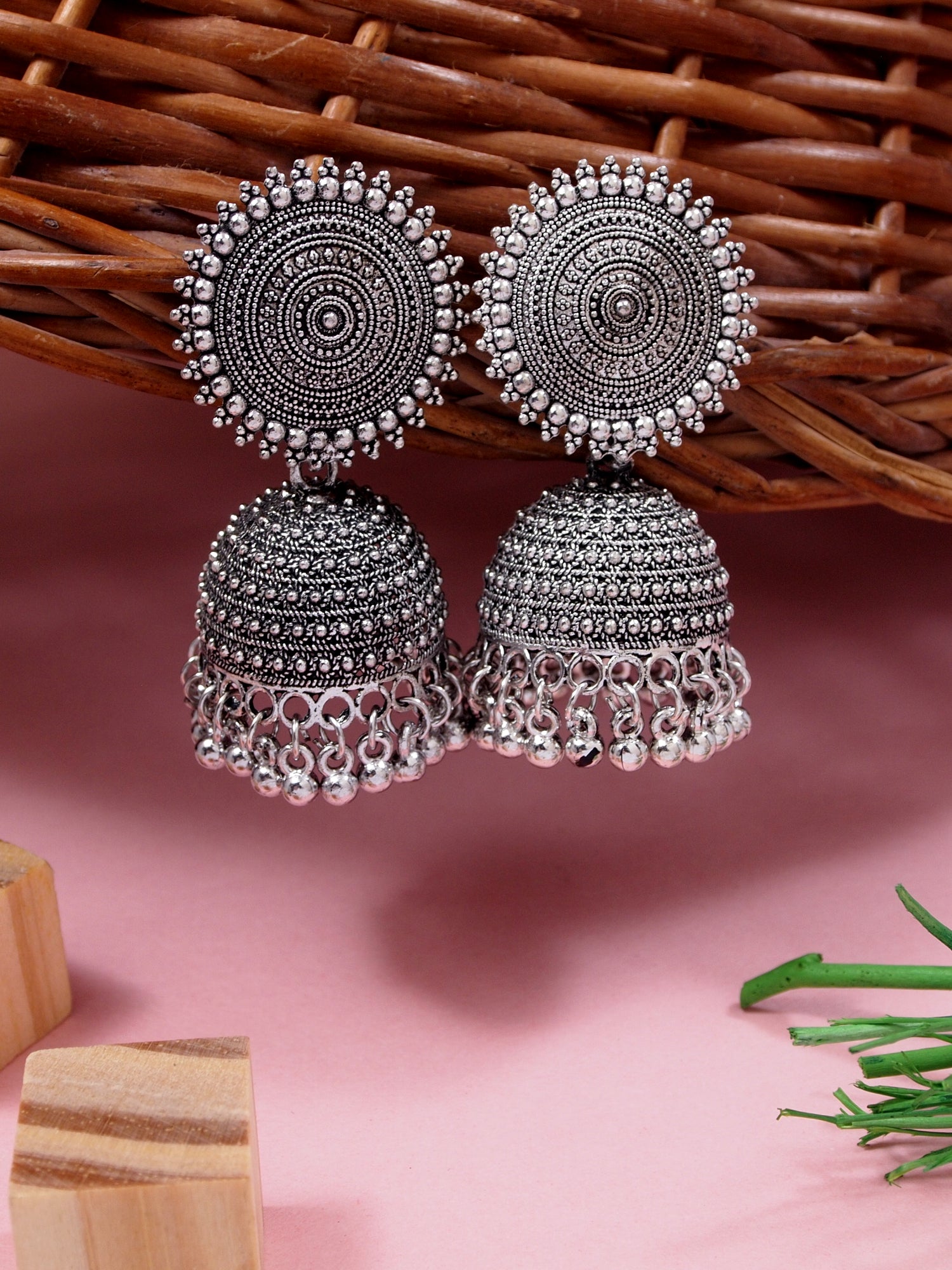 Eshna Oxidised Earrings