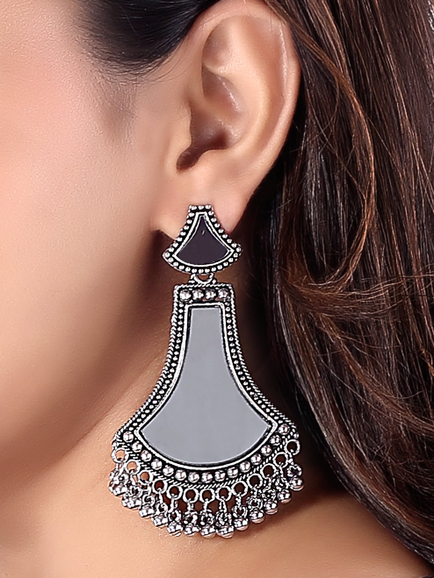 Takshi Oxidised Earrings