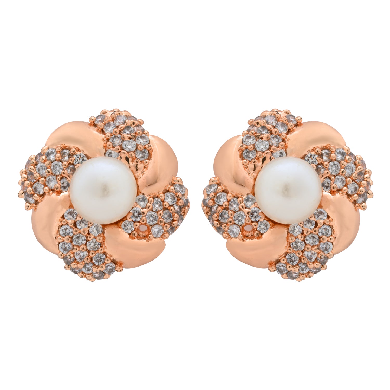 Zeyna RoseGold Earrings