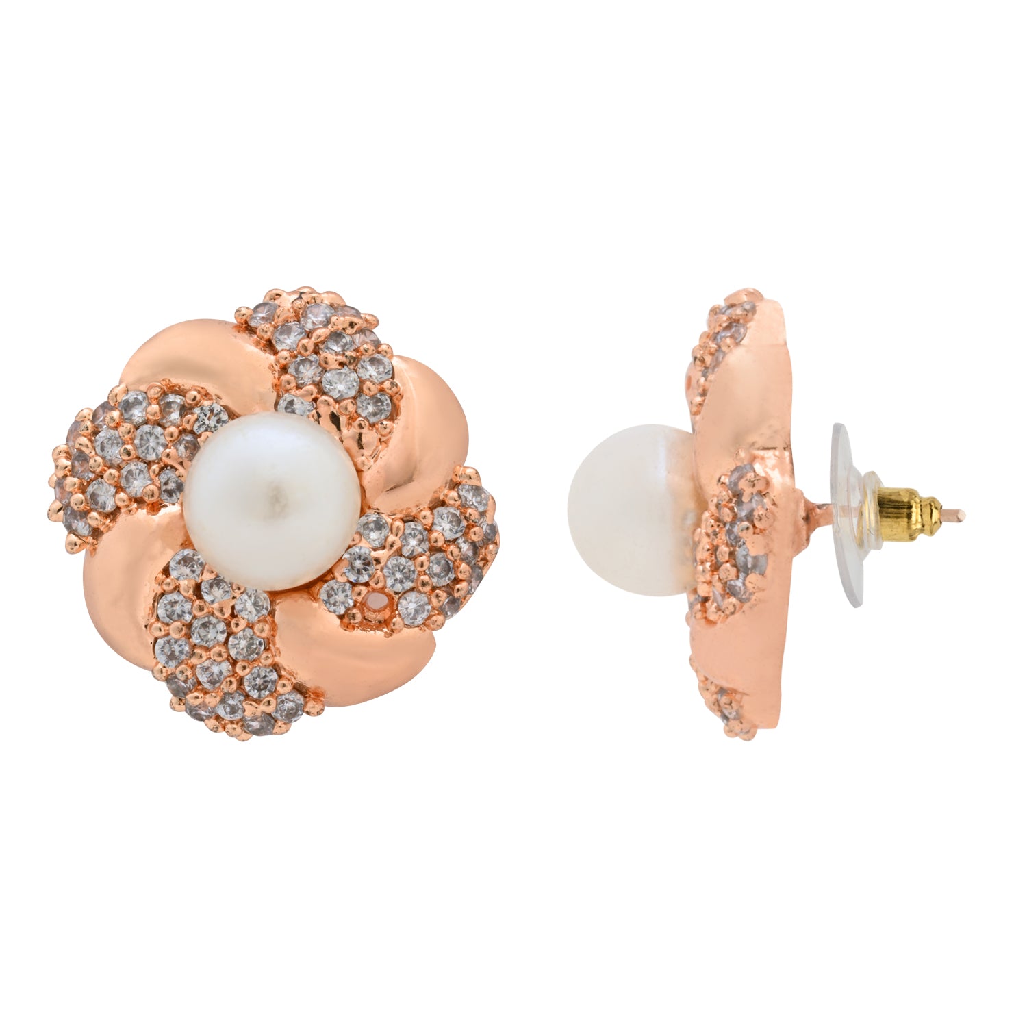 Zeyna RoseGold Earrings