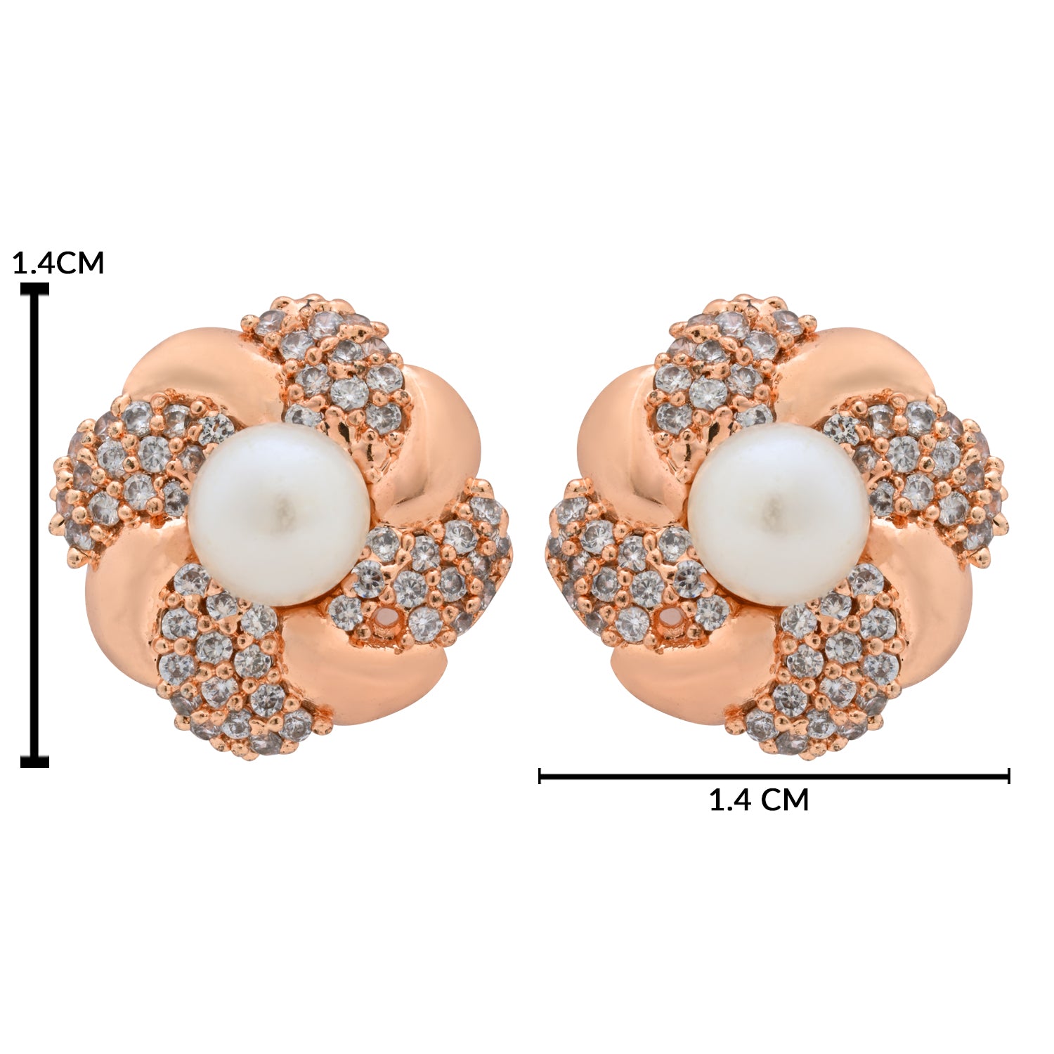 Zeyna RoseGold Earrings