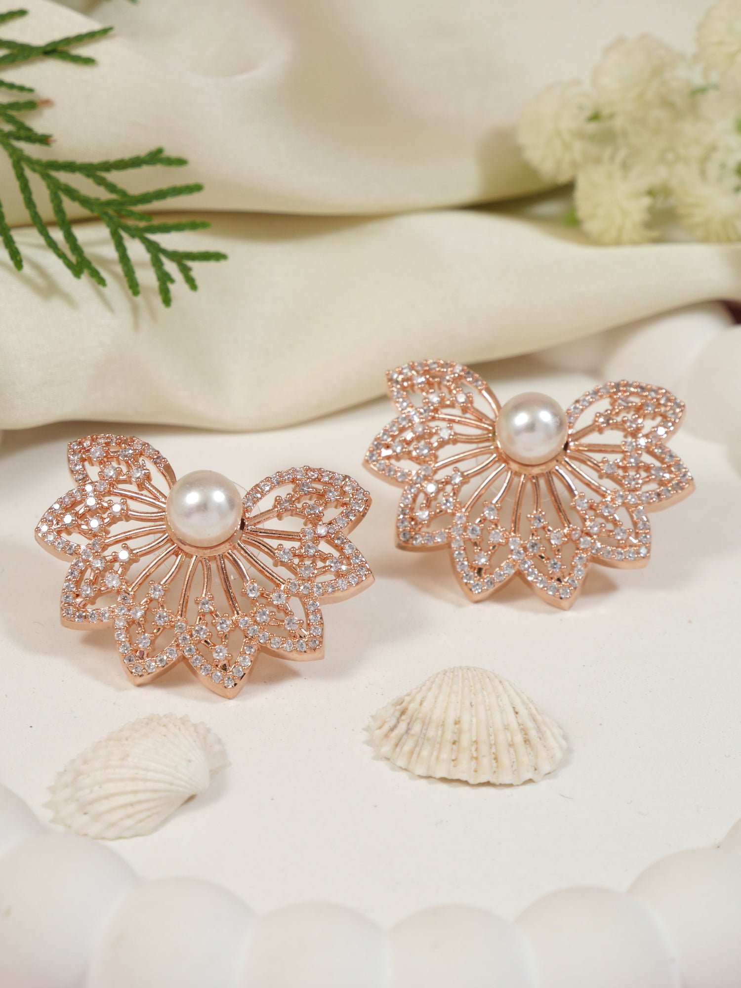Aaria RoseGold Earrings