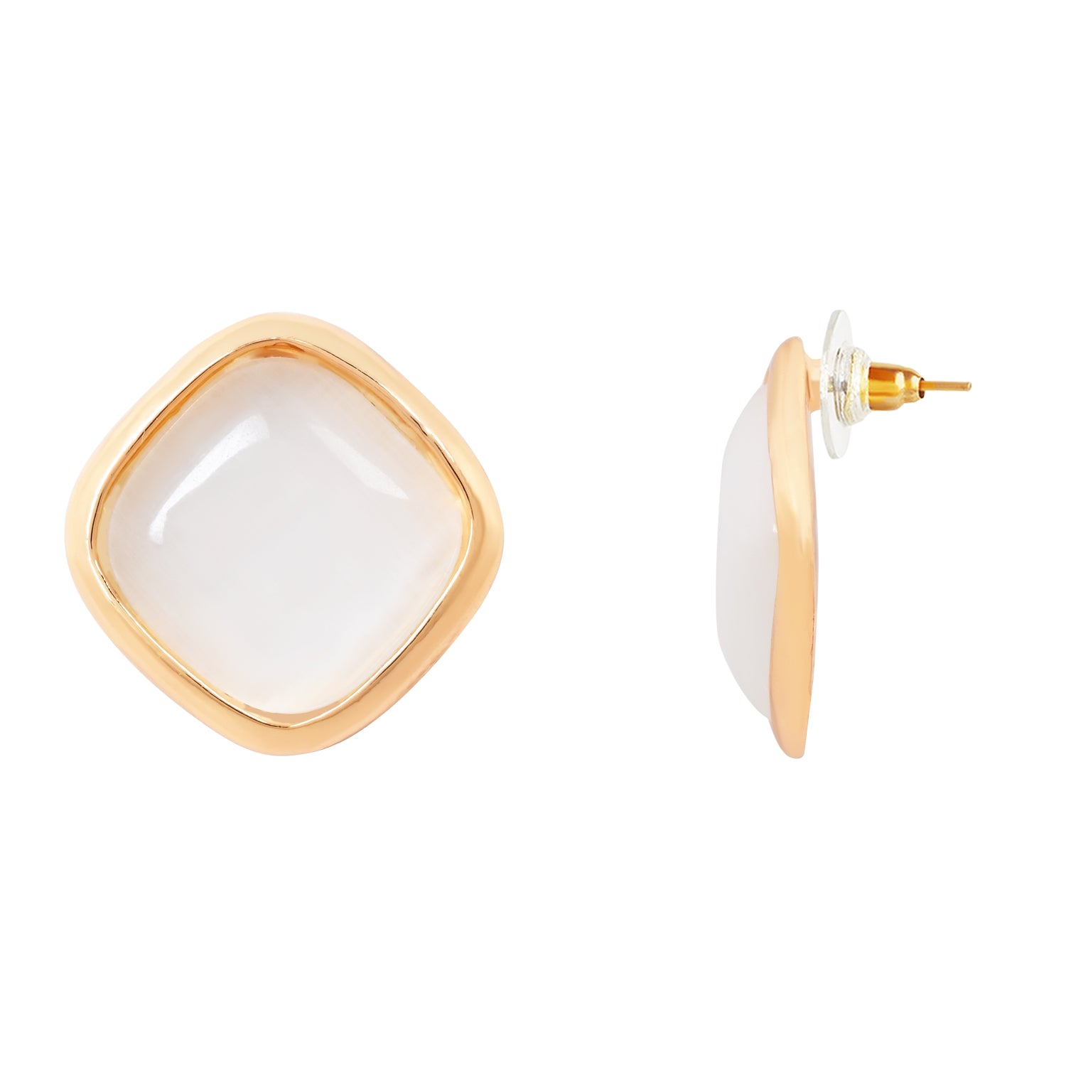 Audrey White Earrings
