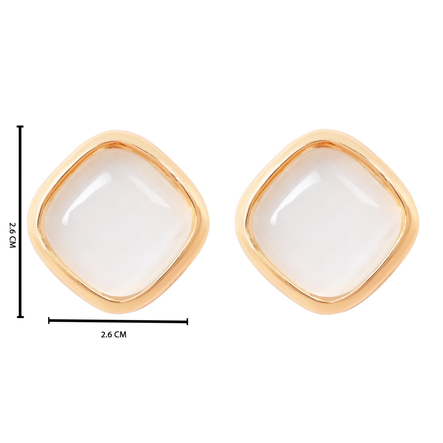 Audrey White Earrings