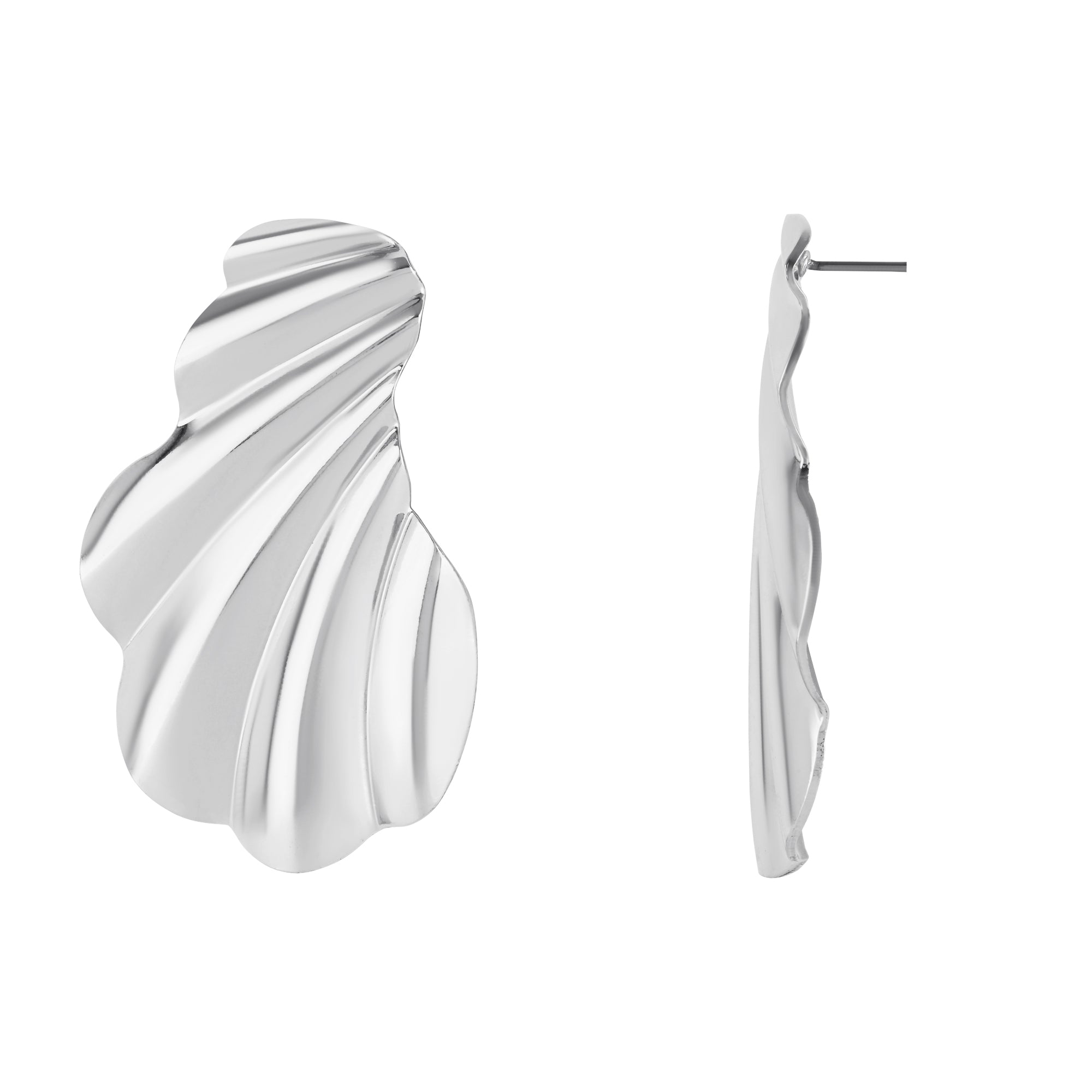 Kaitlyn Silver Statement Earrings