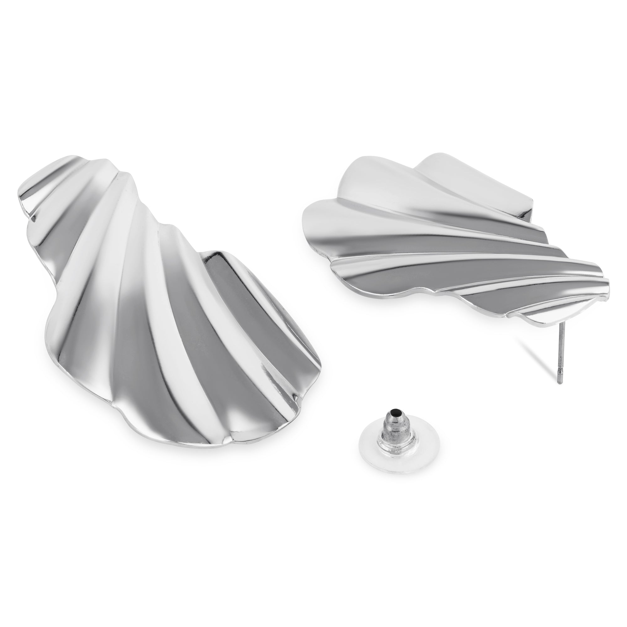 Kaitlyn Silver Statement Earrings