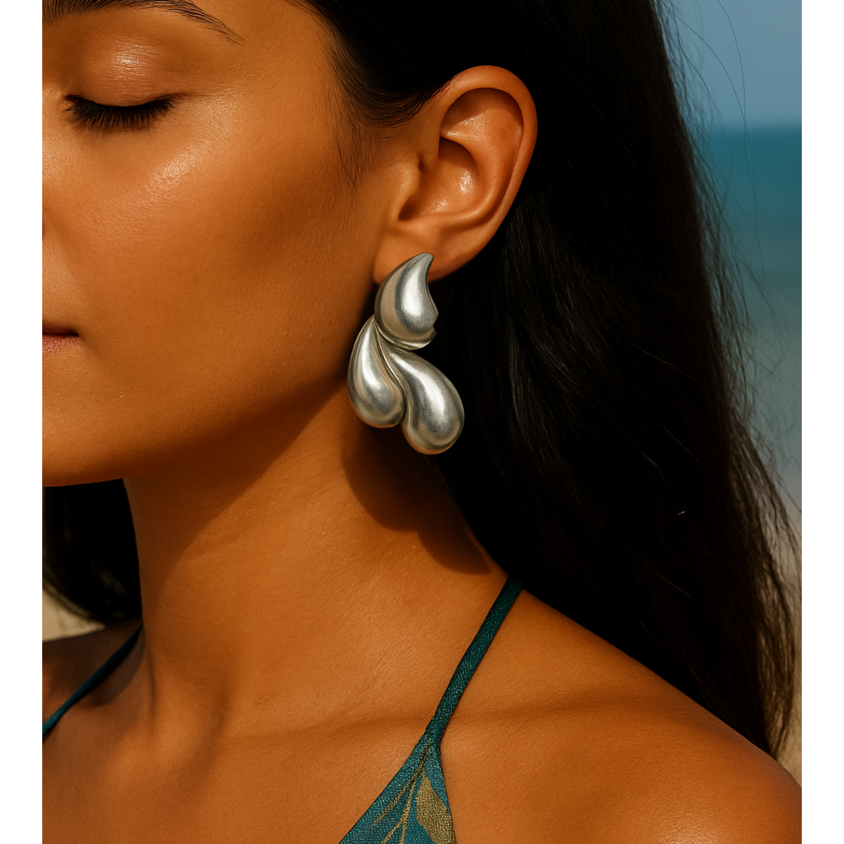 Camryn Silver Statement Earrings