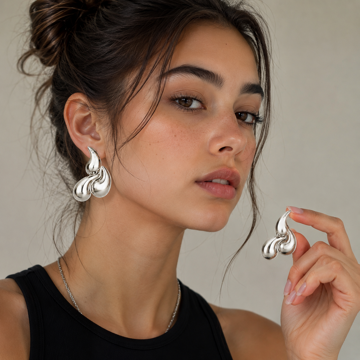 Camryn Silver Statement Earrings