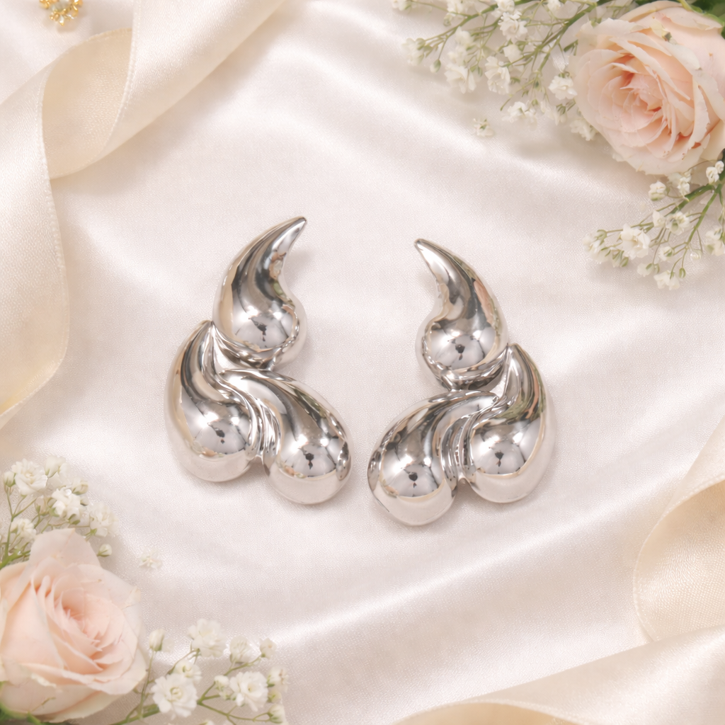 Camryn Silver Statement Earrings