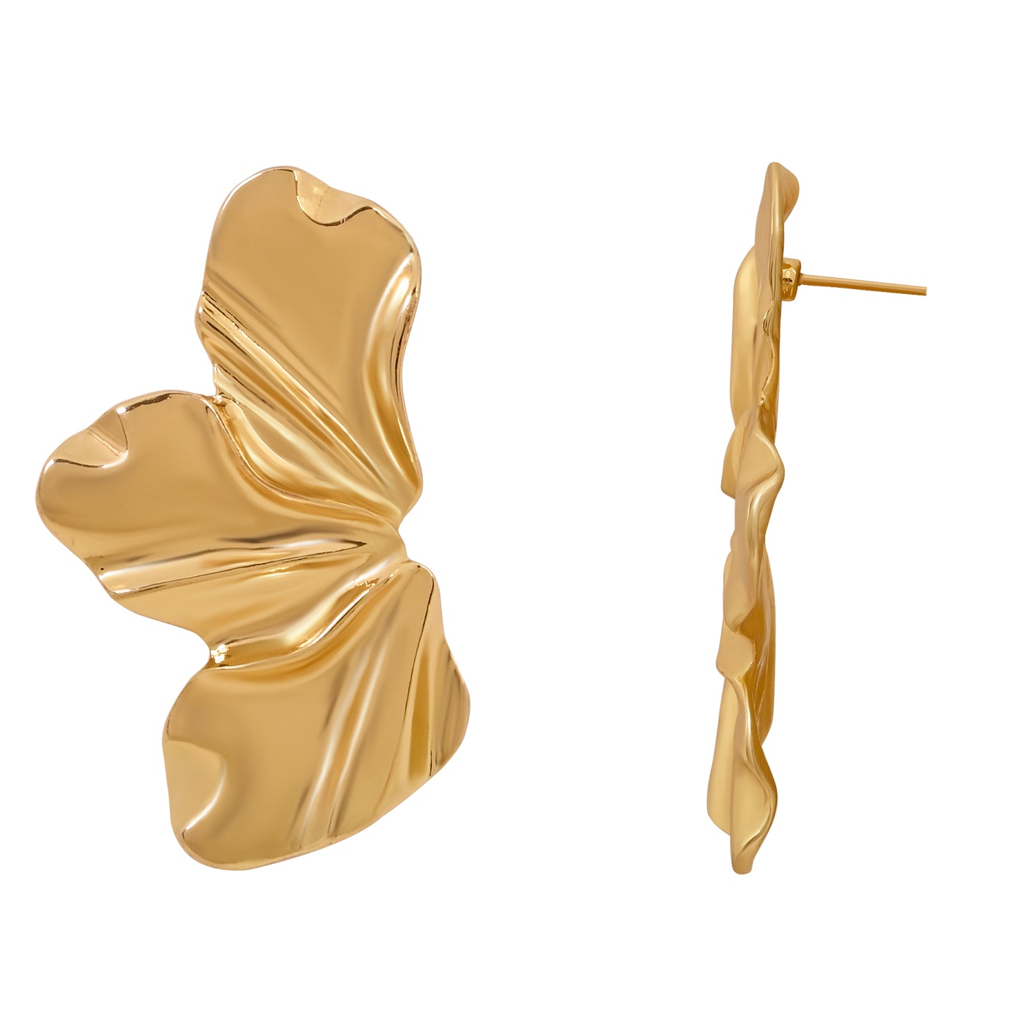 Aura Gold Statement Earrings