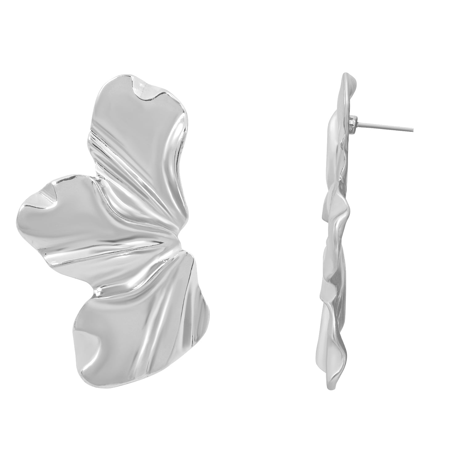 Aura Silver Statement Earrings
